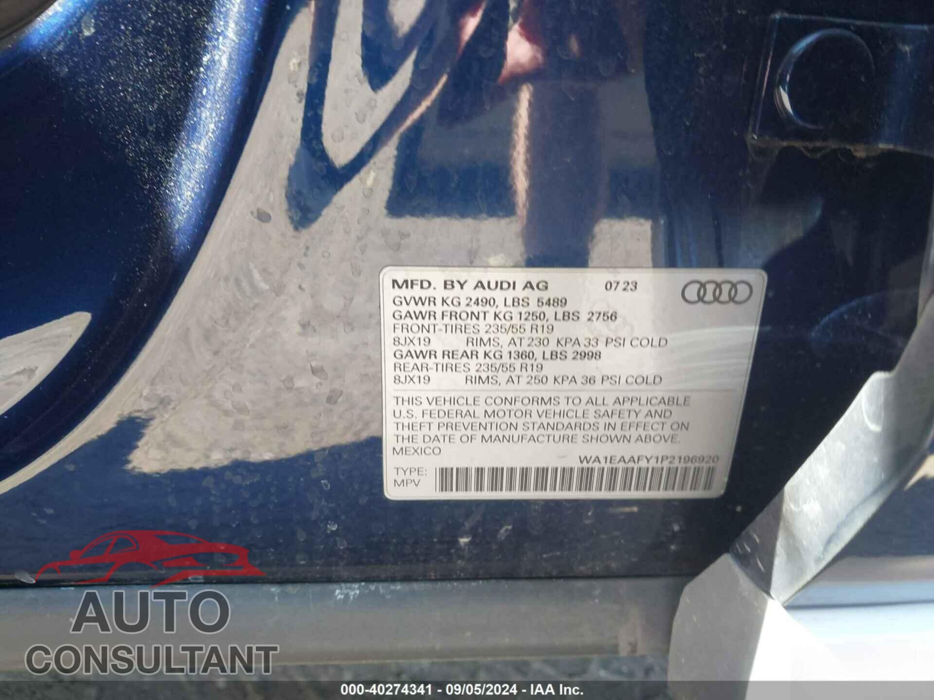 AUDI Q5 2023 - WA1EAAFY1P2196920