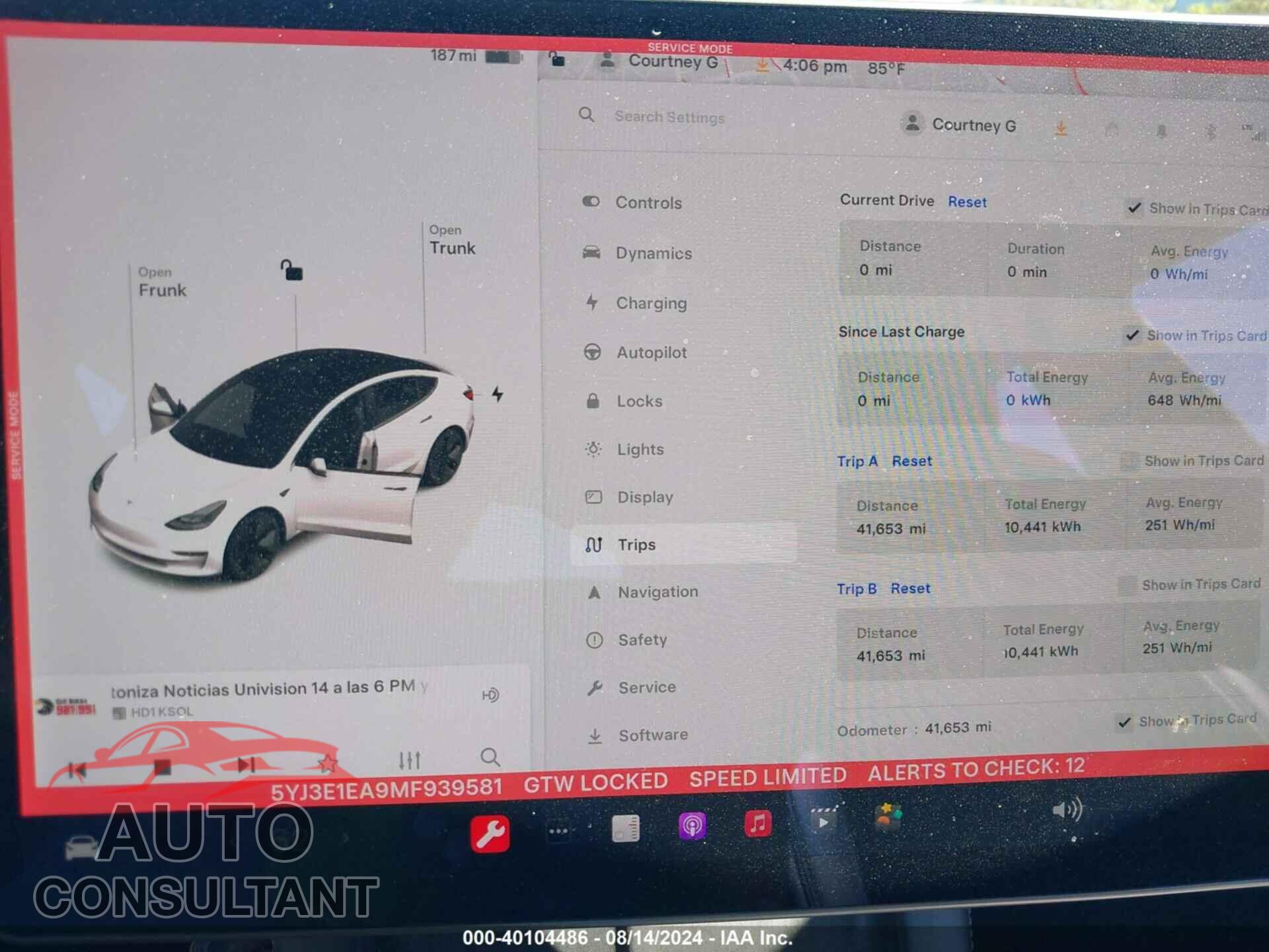 TESLA MODEL 3 2021 - 5YJ3E1EA9MF939581