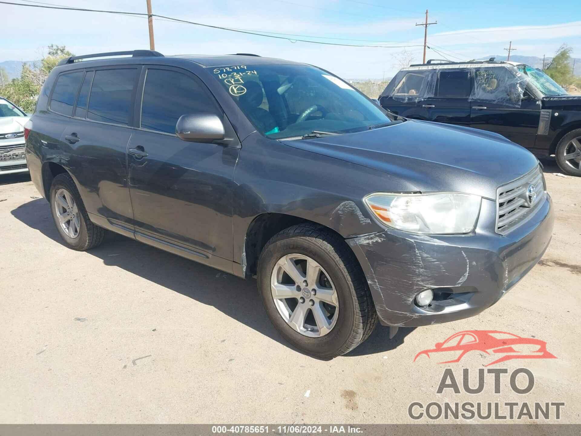 TOYOTA HIGHLANDER 2010 - 5TDJK3EH9AS020308