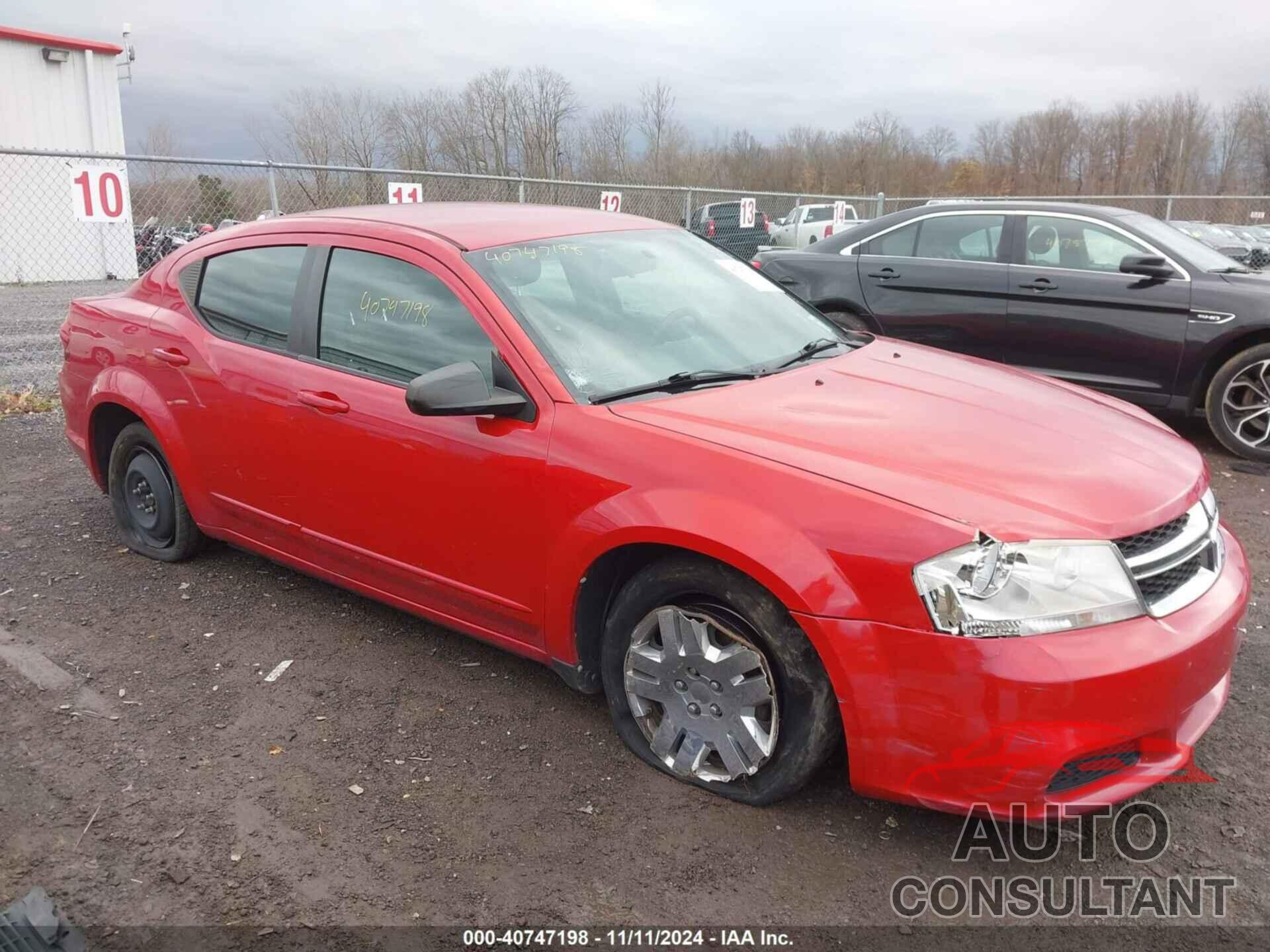 DODGE AVENGER 2012 - 1C3CDZAB4CN193576