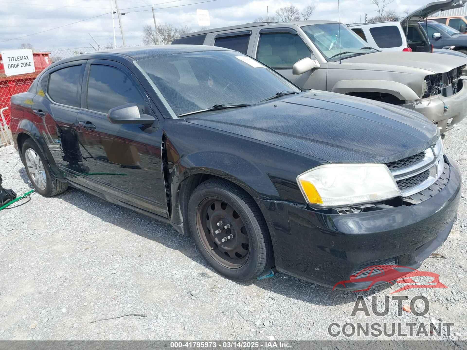 DODGE AVENGER 2012 - 1C3CDZAB3CN324044