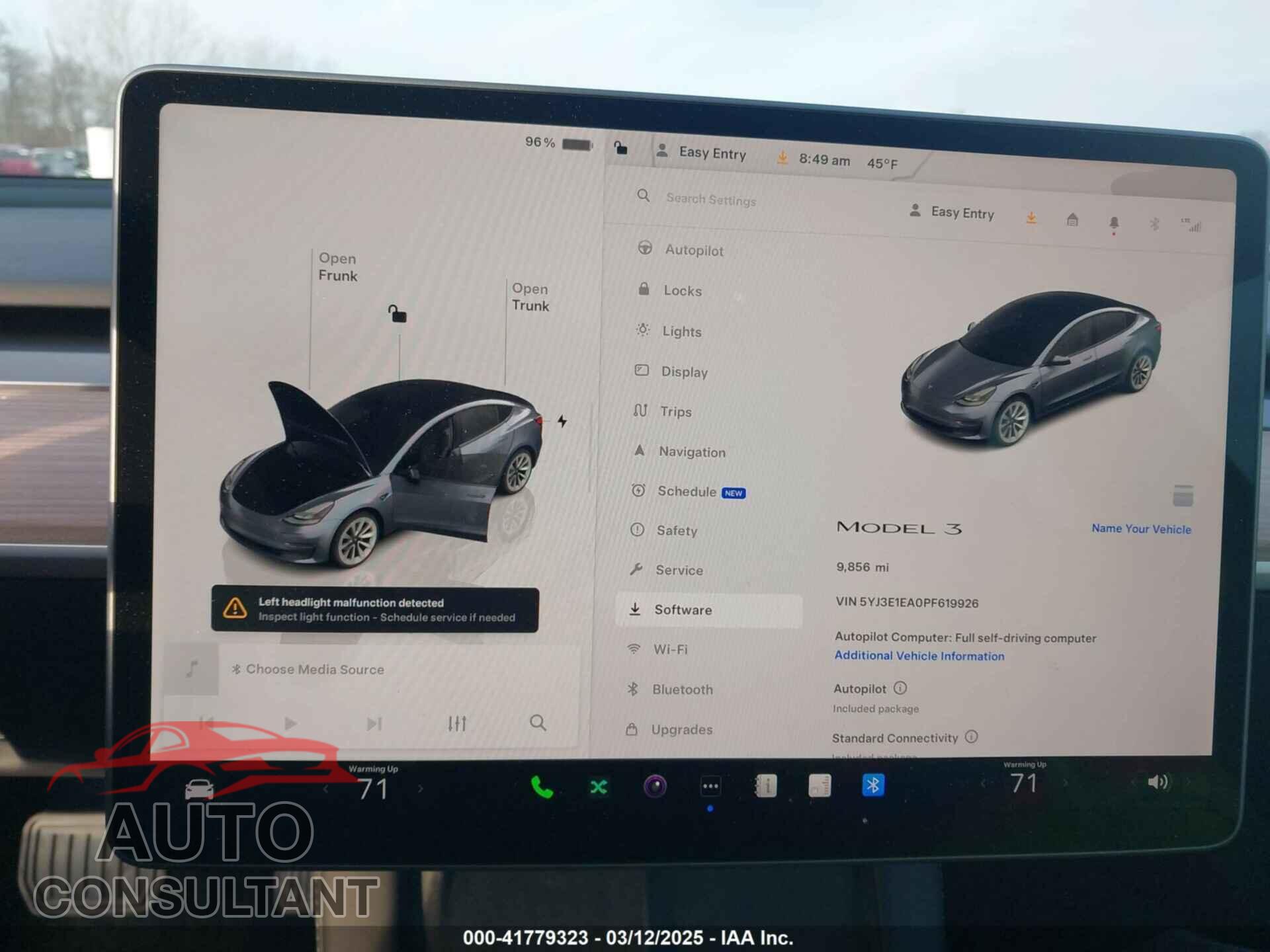 TESLA MODEL 3 2023 - 5YJ3E1EA0PF619926