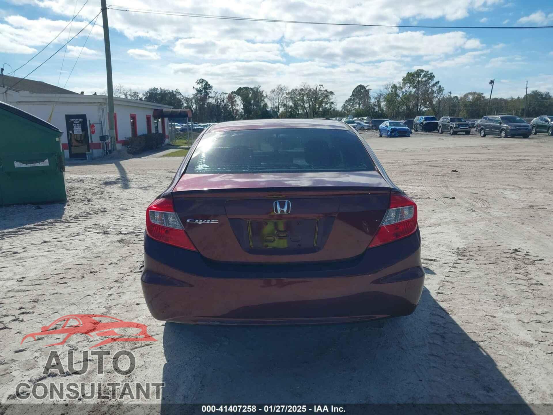 HONDA CIVIC 2012 - 19XFB2F58CE374905