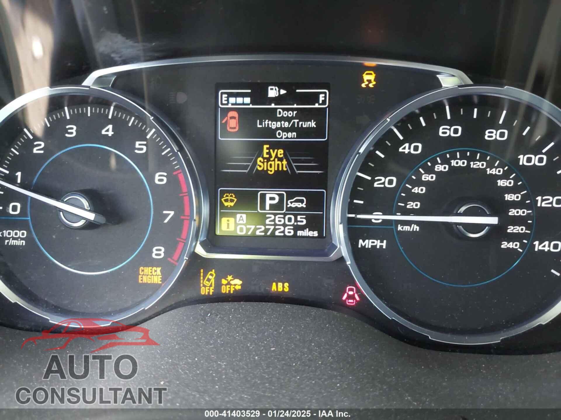 SUBARU FORESTER 2017 - JF2SJARC8HH485995