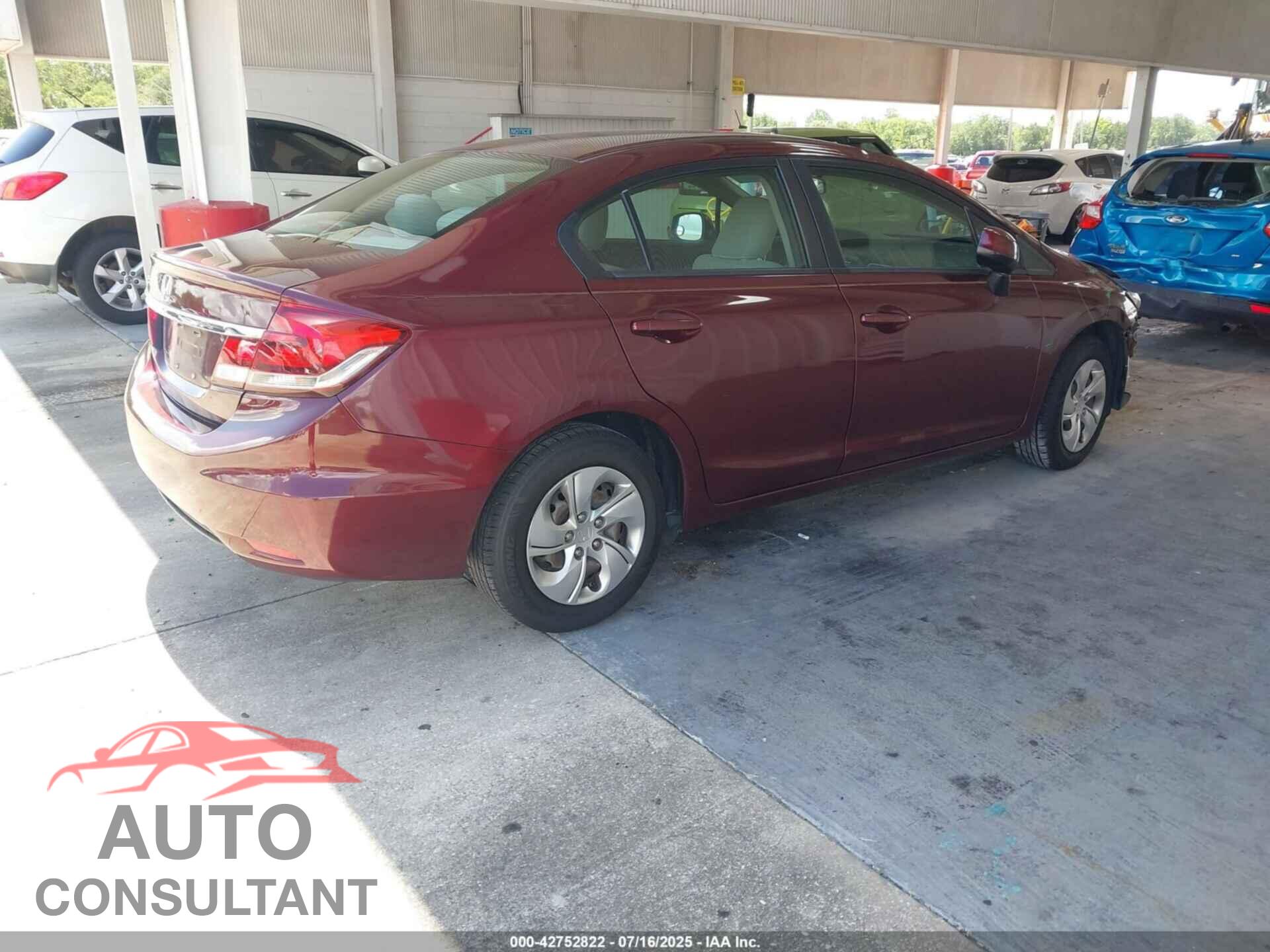 HONDA CIVIC 2013 - 19XFB2F55DE045497