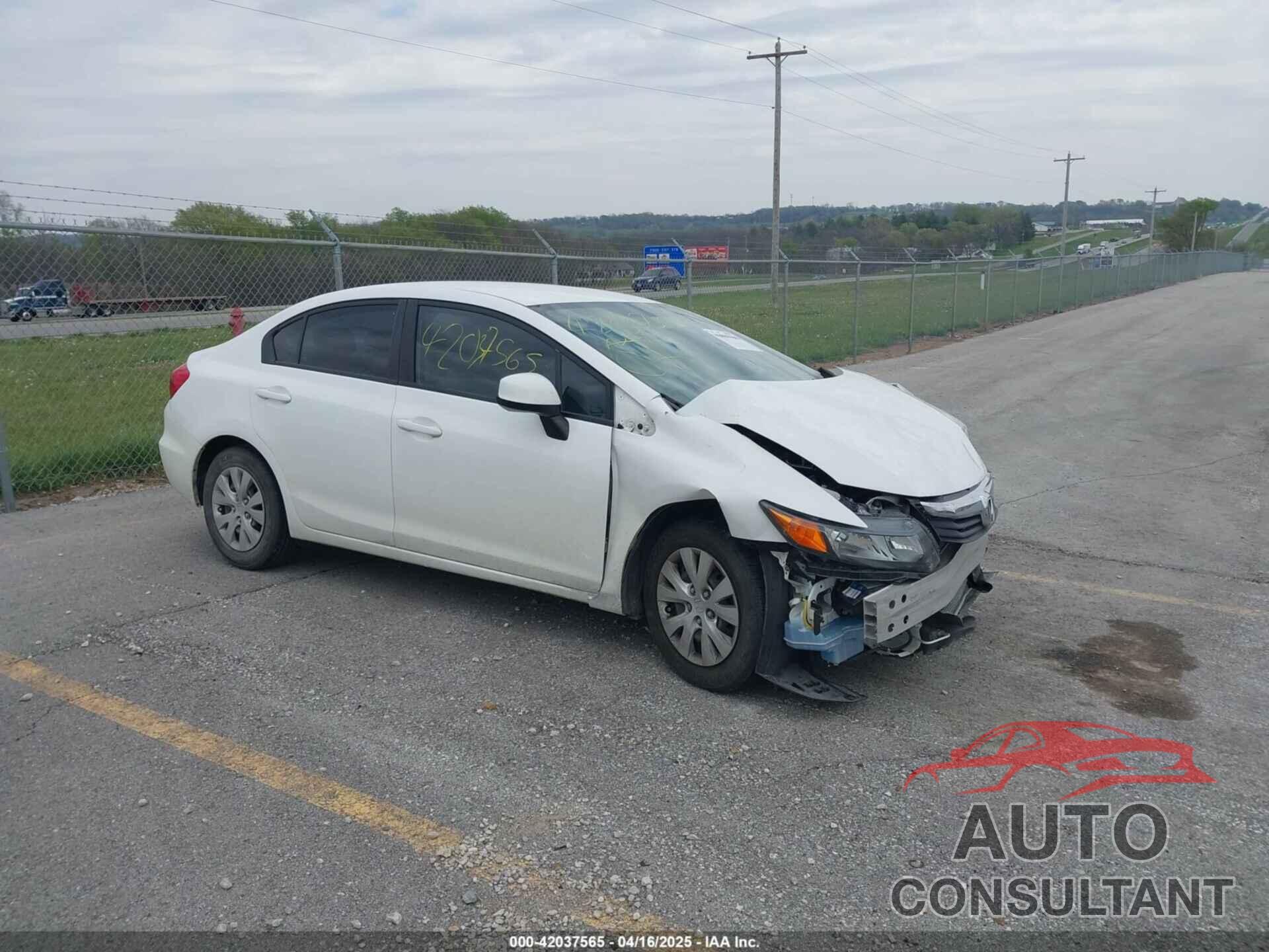 HONDA CIVIC 2012 - 19XFB2F52CE080982