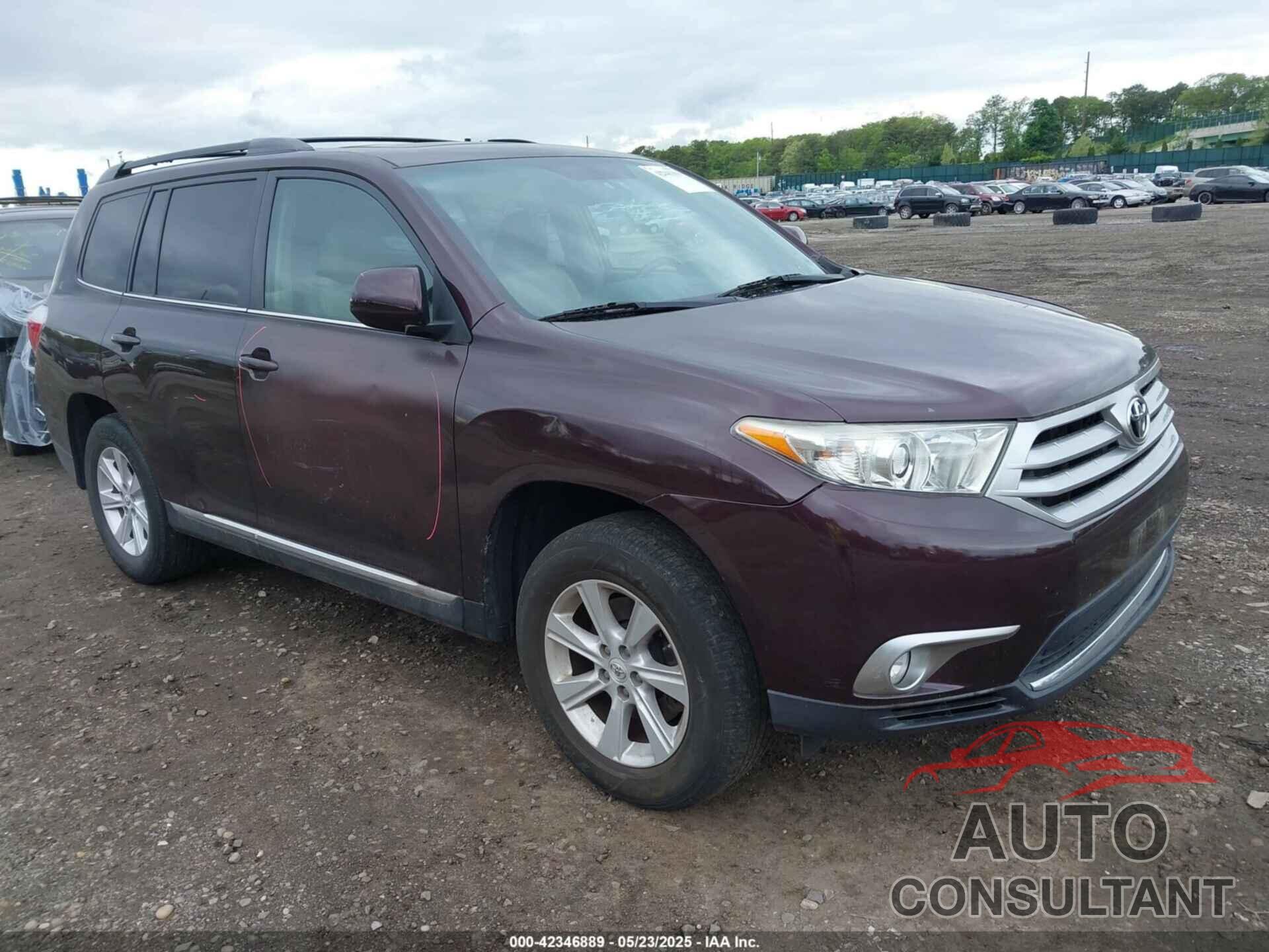 TOYOTA HIGHLANDER 2012 - 5TDBK3EH5CS152697