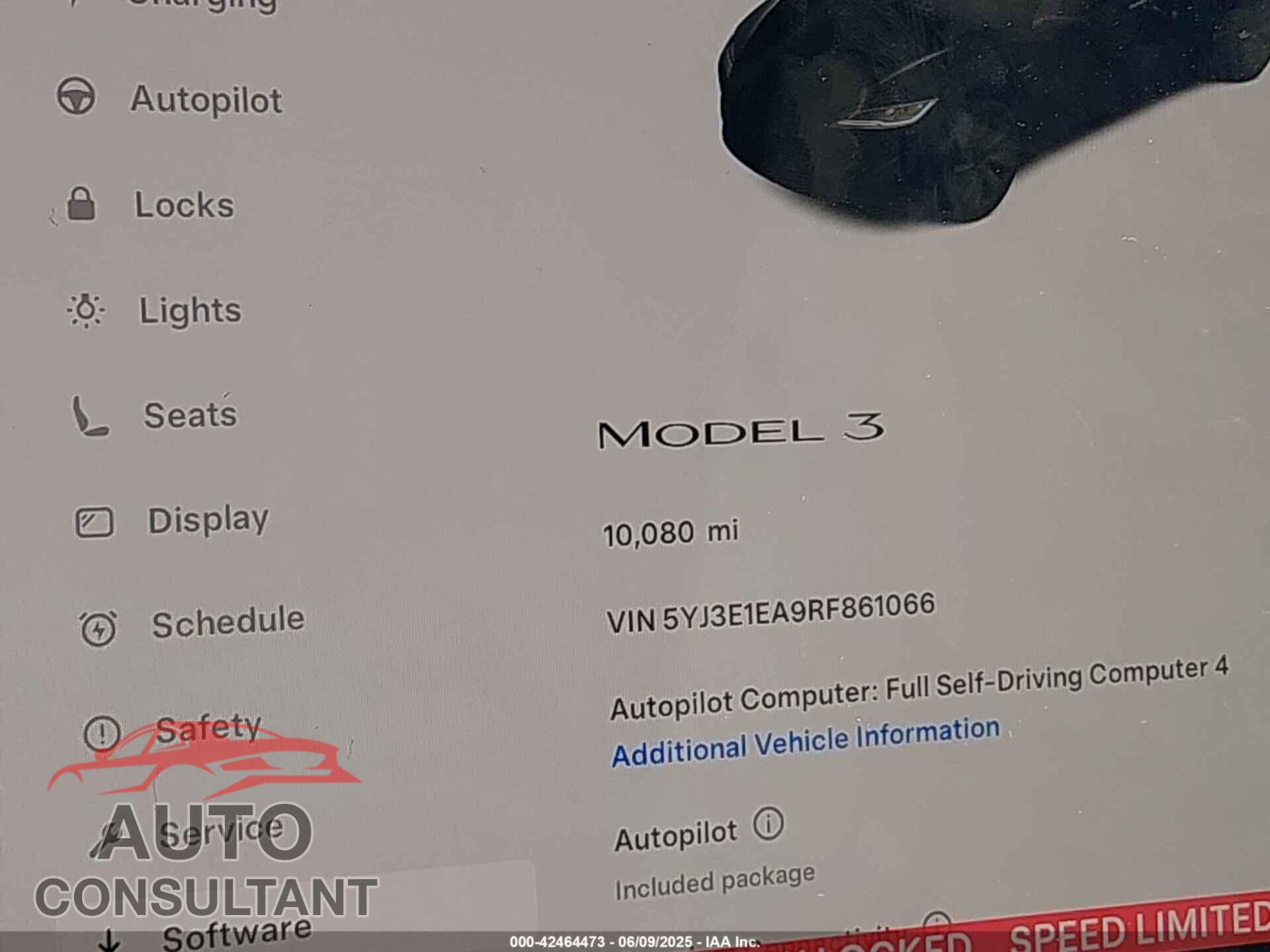 TESLA MODEL 3 2024 - 5YJ3E1EA9RF861066