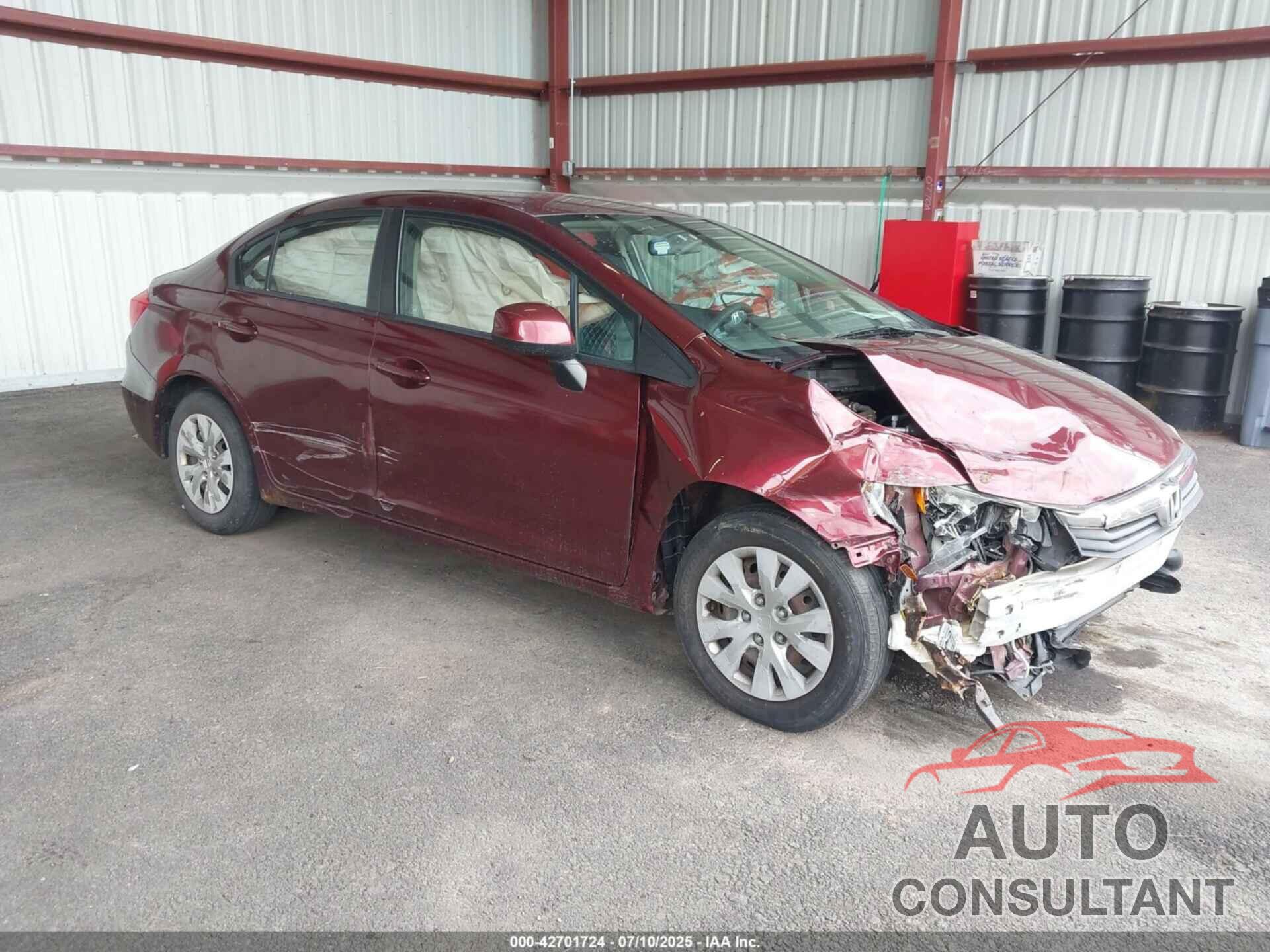 HONDA CIVIC 2012 - 2HGFB2F54CH546417