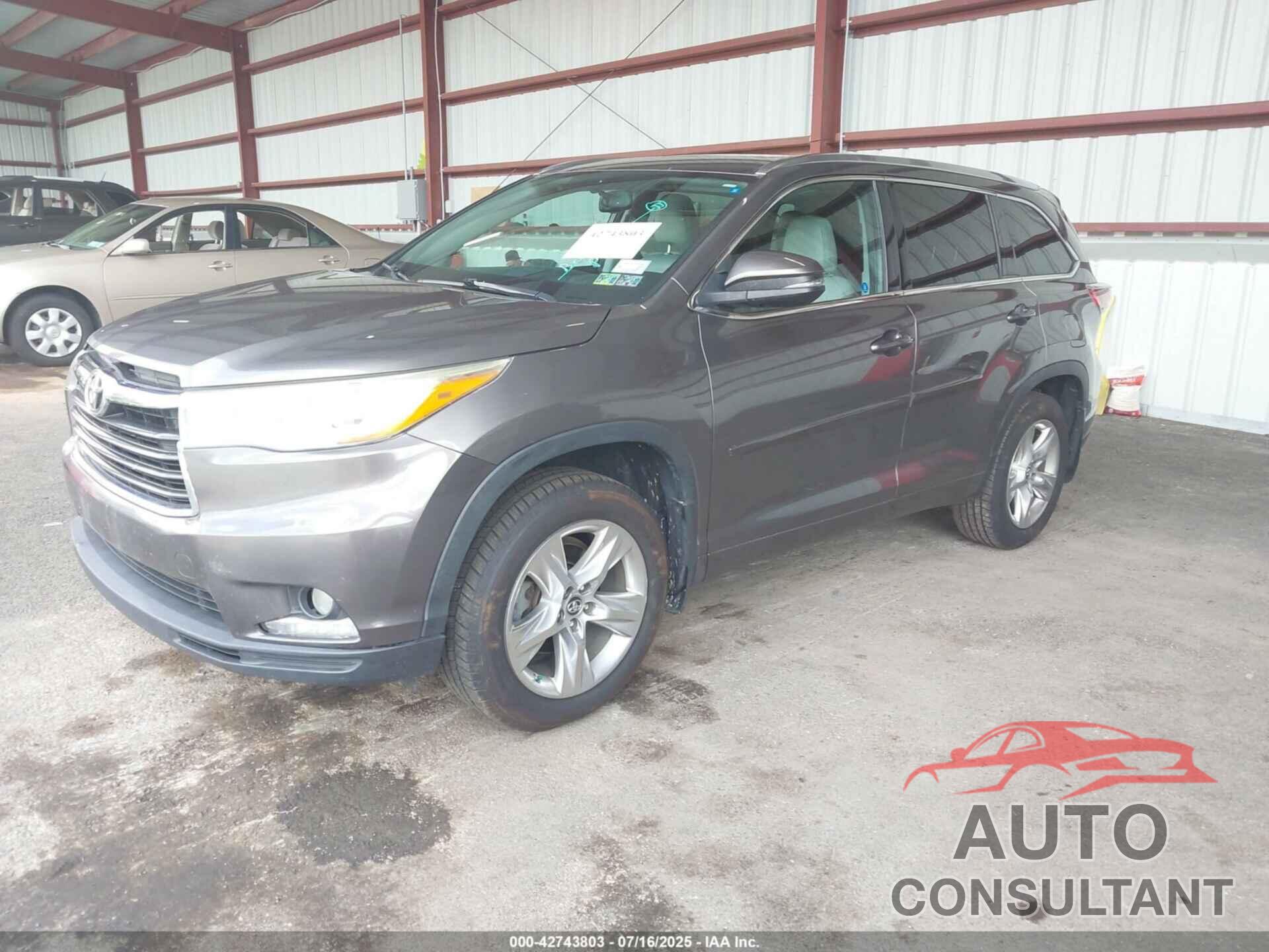 TOYOTA HIGHLANDER 2016 - 5TDDKRFH1GS355442