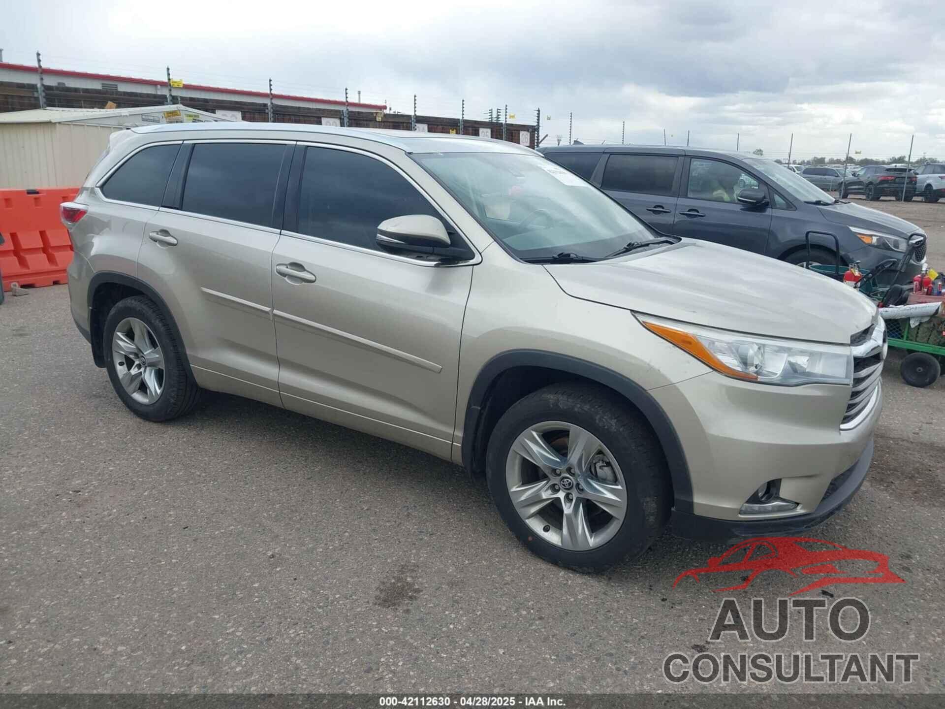 TOYOTA HIGHLANDER 2016 - 5TDDKRFH1GS303129