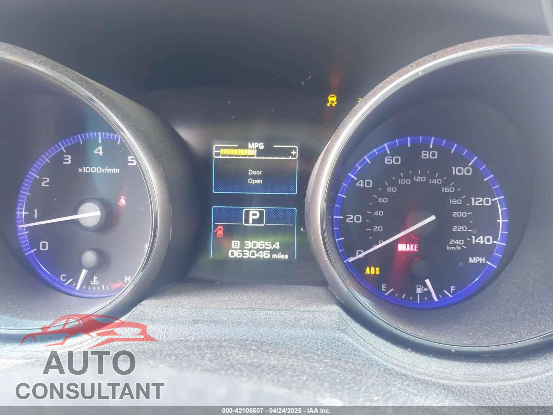 SUBARU OUTBACK 2016 - 4S4BSADC1G3202007