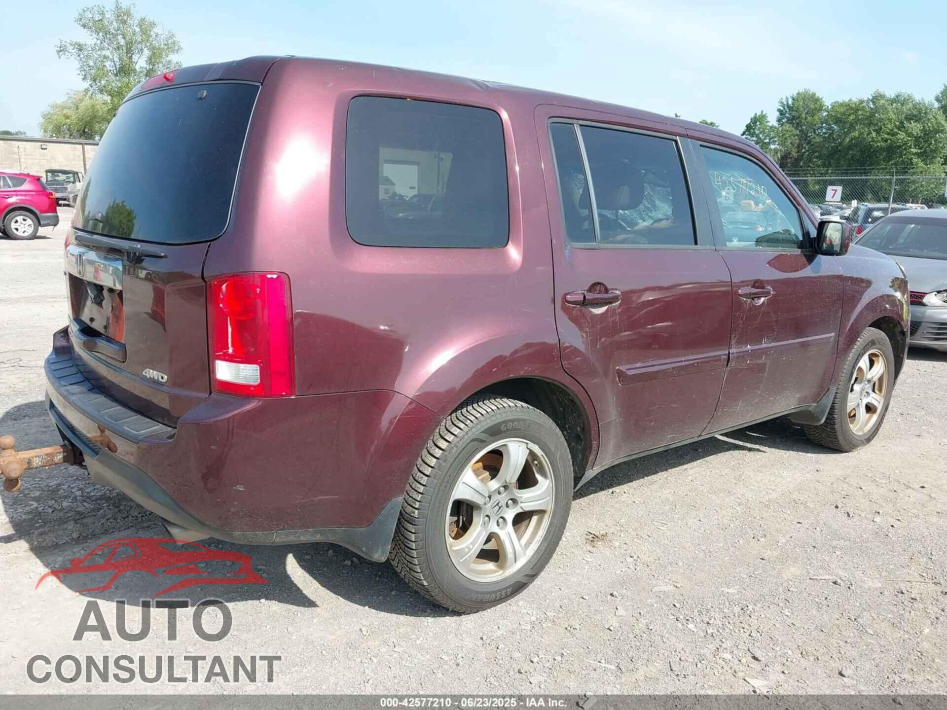 HONDA PILOT 2012 - 5FNYF4H60CB028534