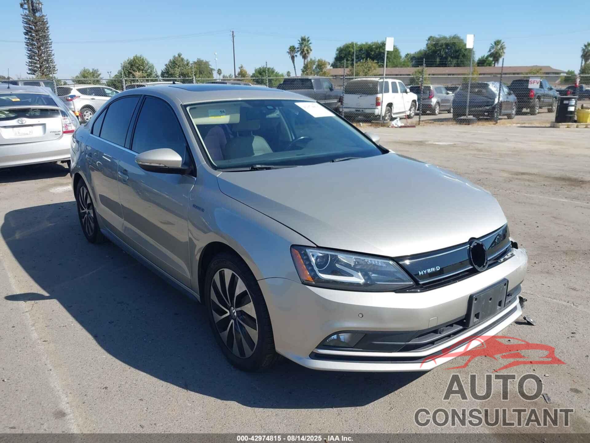 VOLKSWAGEN JETTA HYBRID 2016 - 3VW637AJ2GM239782