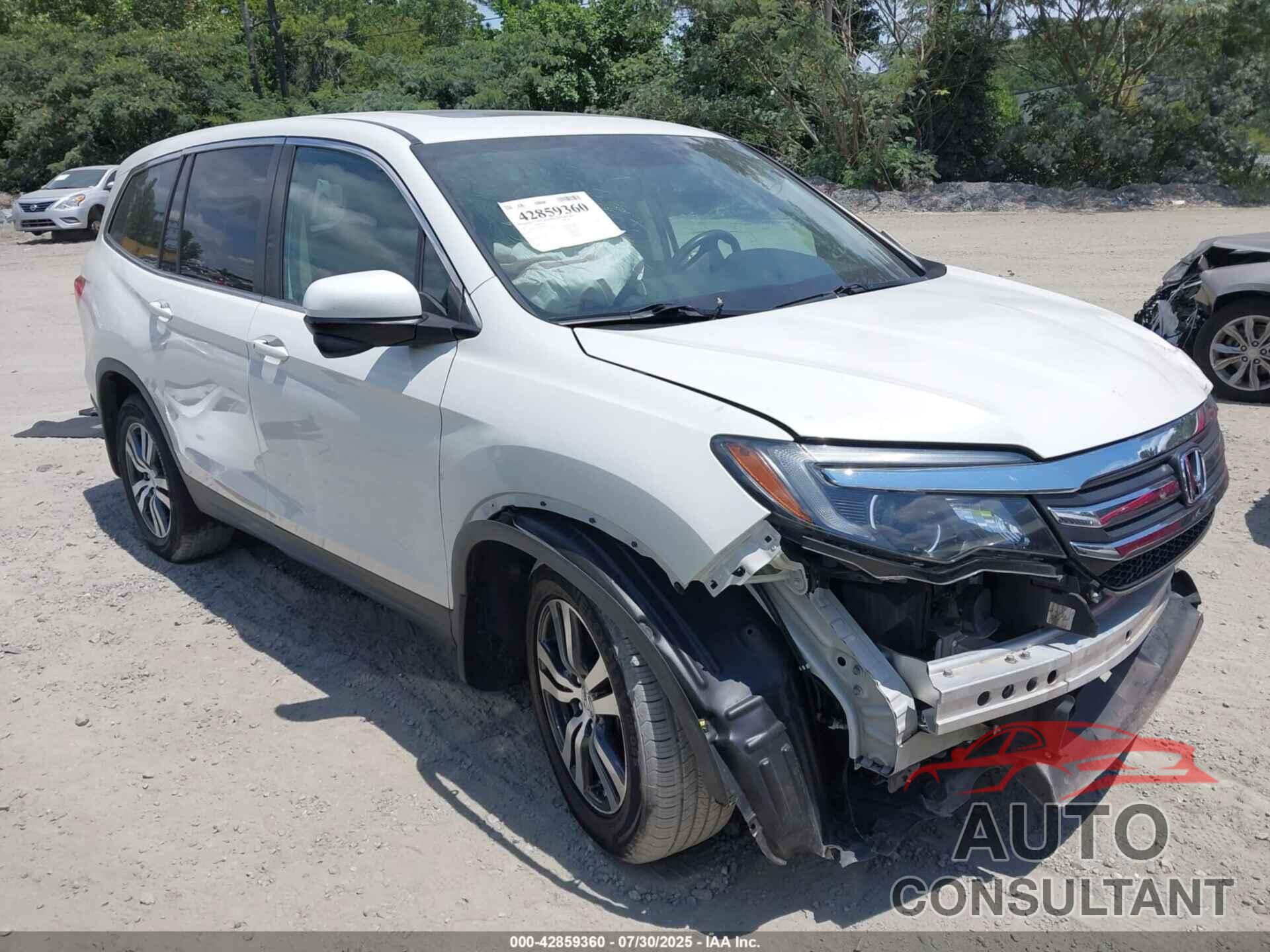 HONDA PILOT 2017 - 5FNYF5H50HB019692