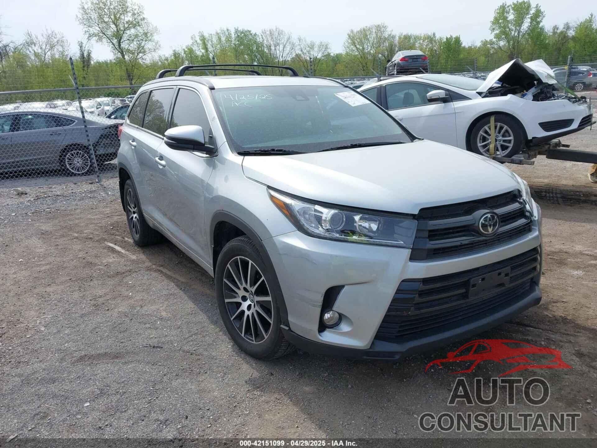 TOYOTA HIGHLANDER 2017 - 5TDJZRFHXHS475613