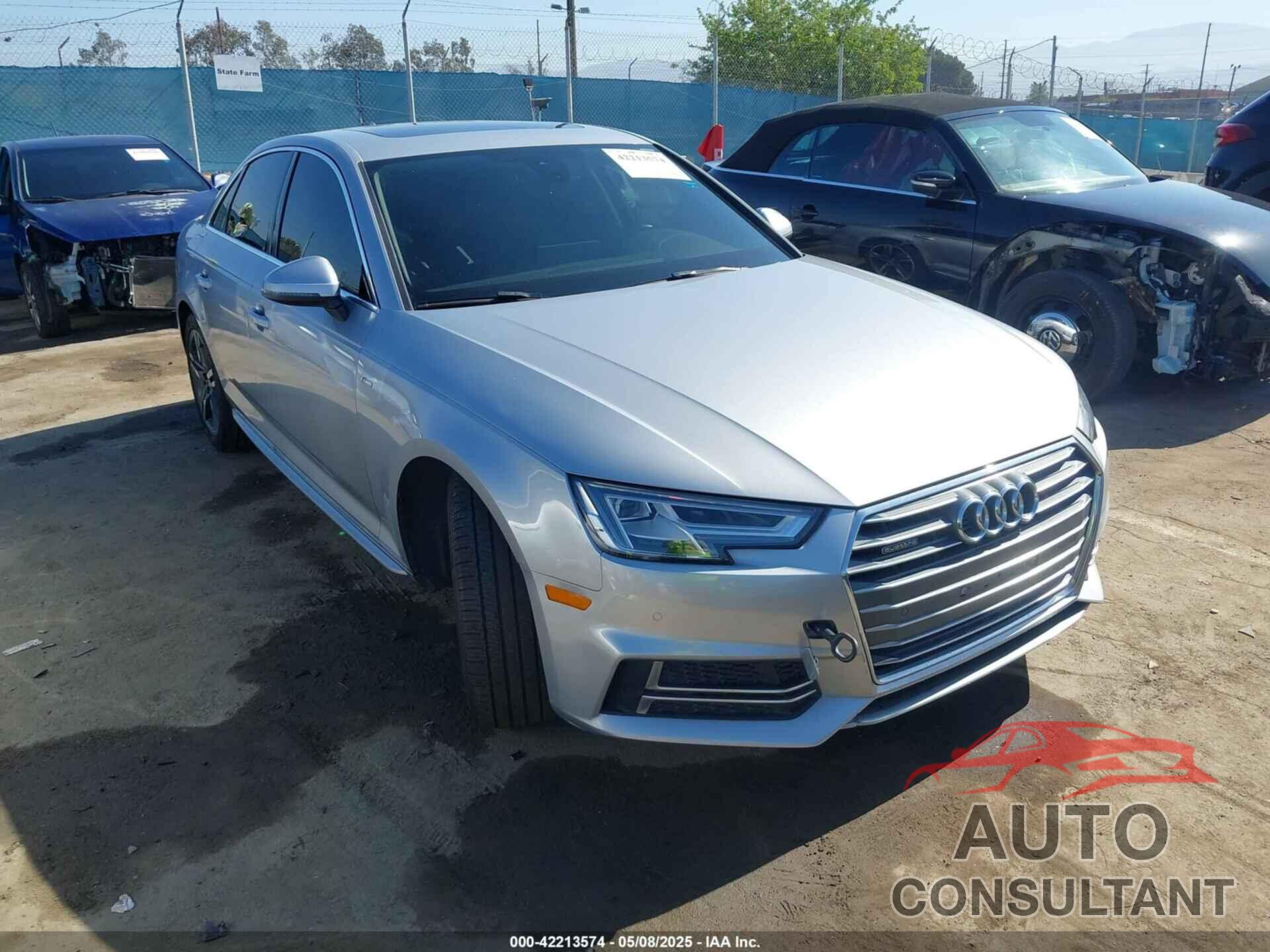 AUDI A4 2018 - WAUENAF41JA167760