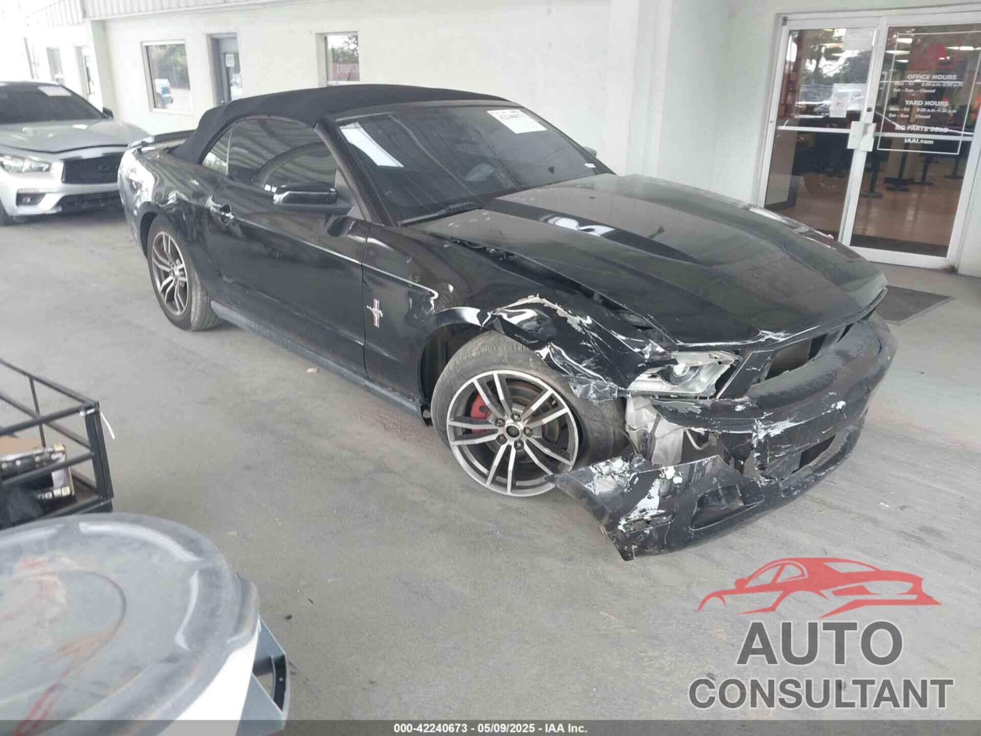 FORD MUSTANG 2012 - 1ZVBP8EMXC5204579
