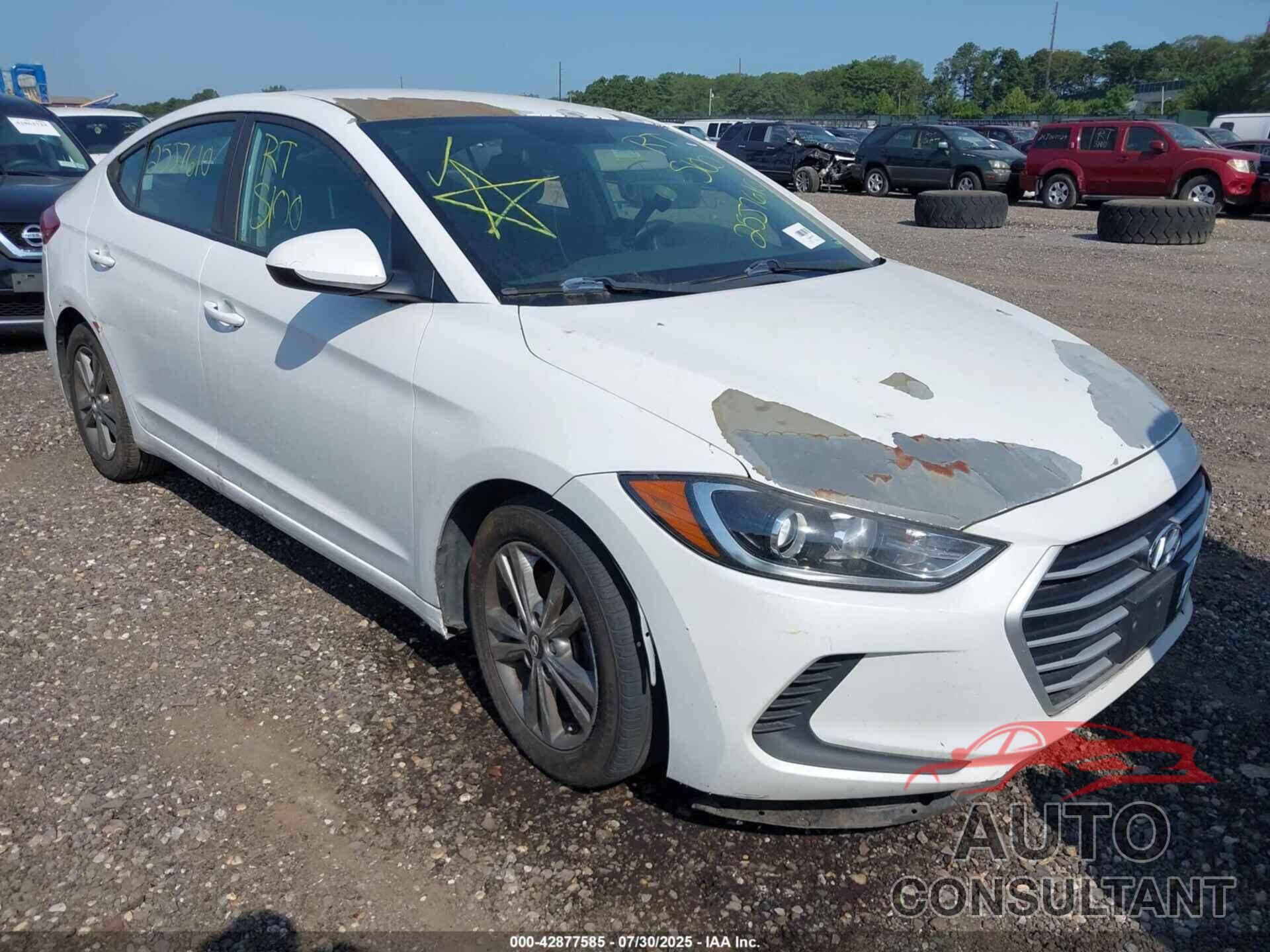 HYUNDAI ELANTRA 2018 - 5NPD84LF9JH251282