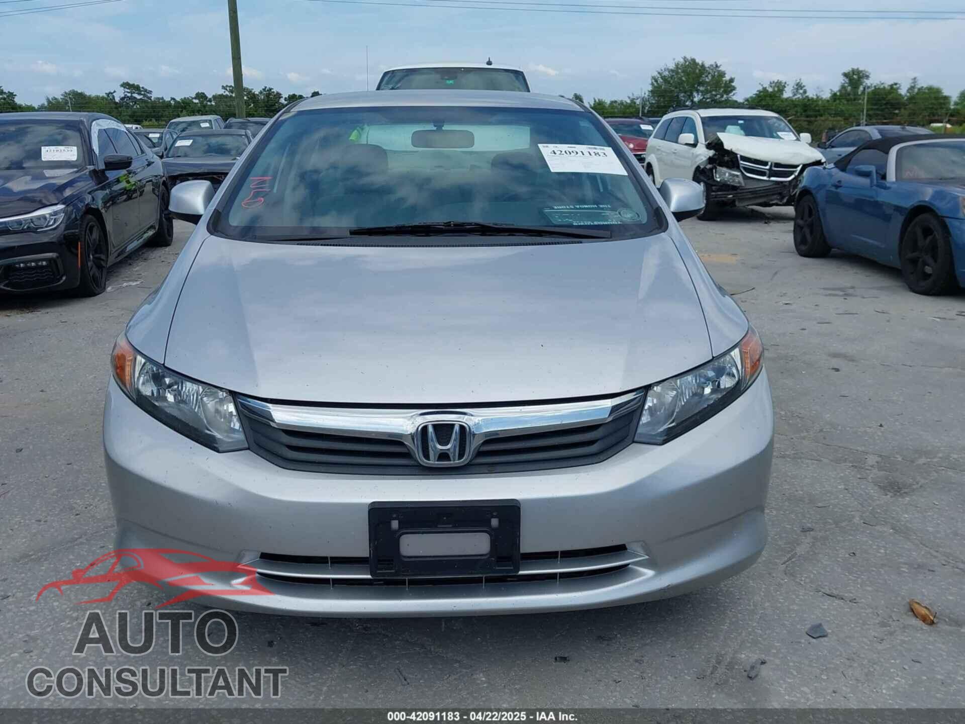 HONDA CIVIC 2012 - 19XFB2F5XCE078543