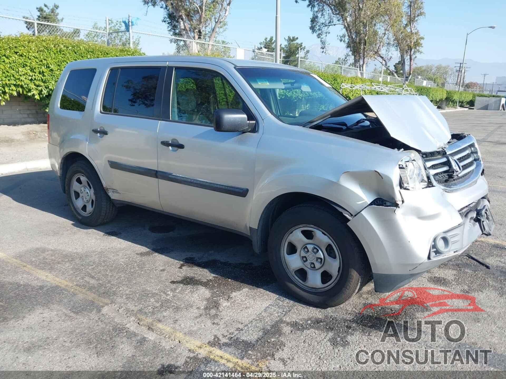 HONDA PILOT 2013 - 5FNYF3H24DB007484