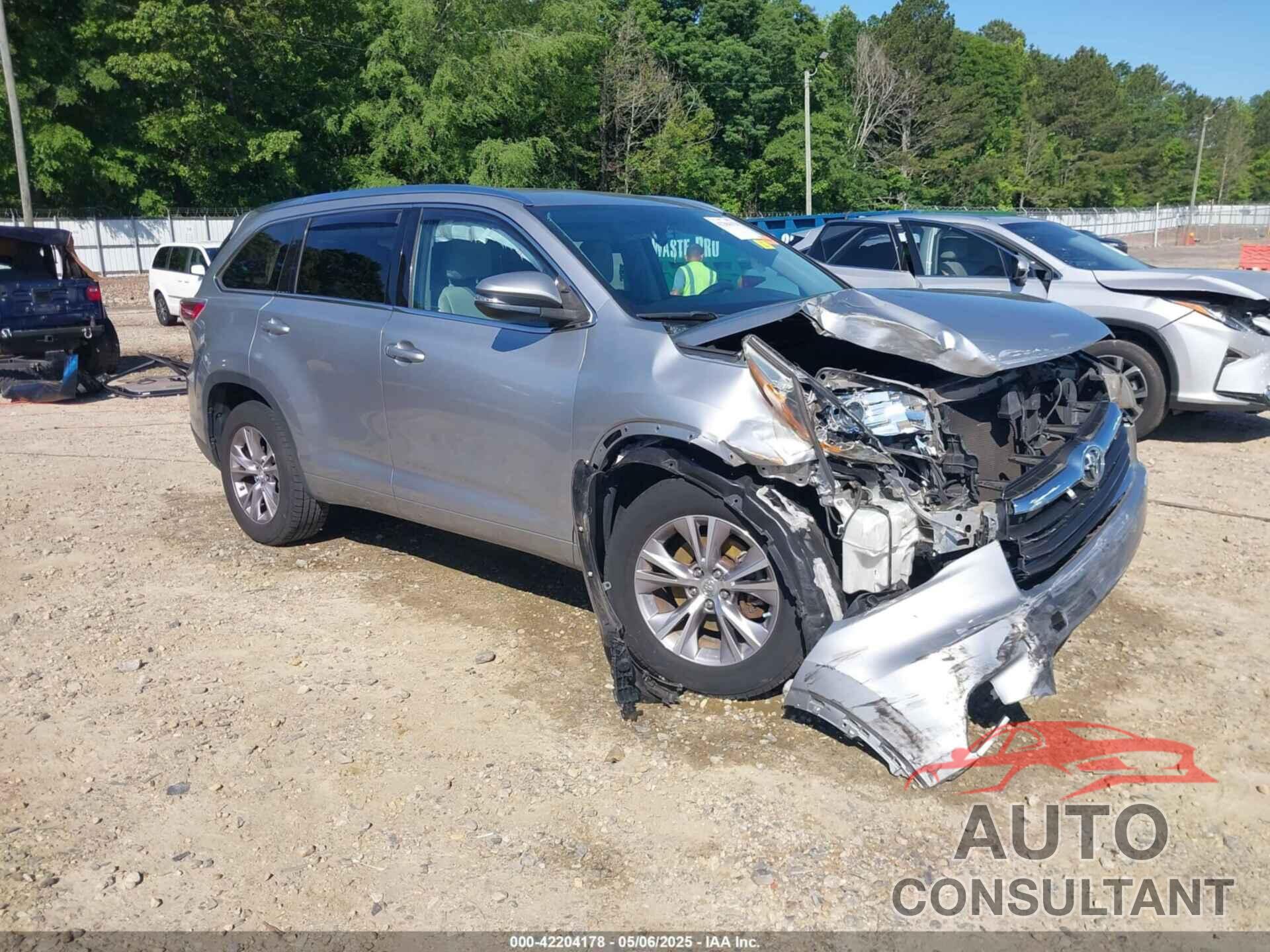 TOYOTA HIGHLANDER 2015 - 5TDKKRFHXFS070762