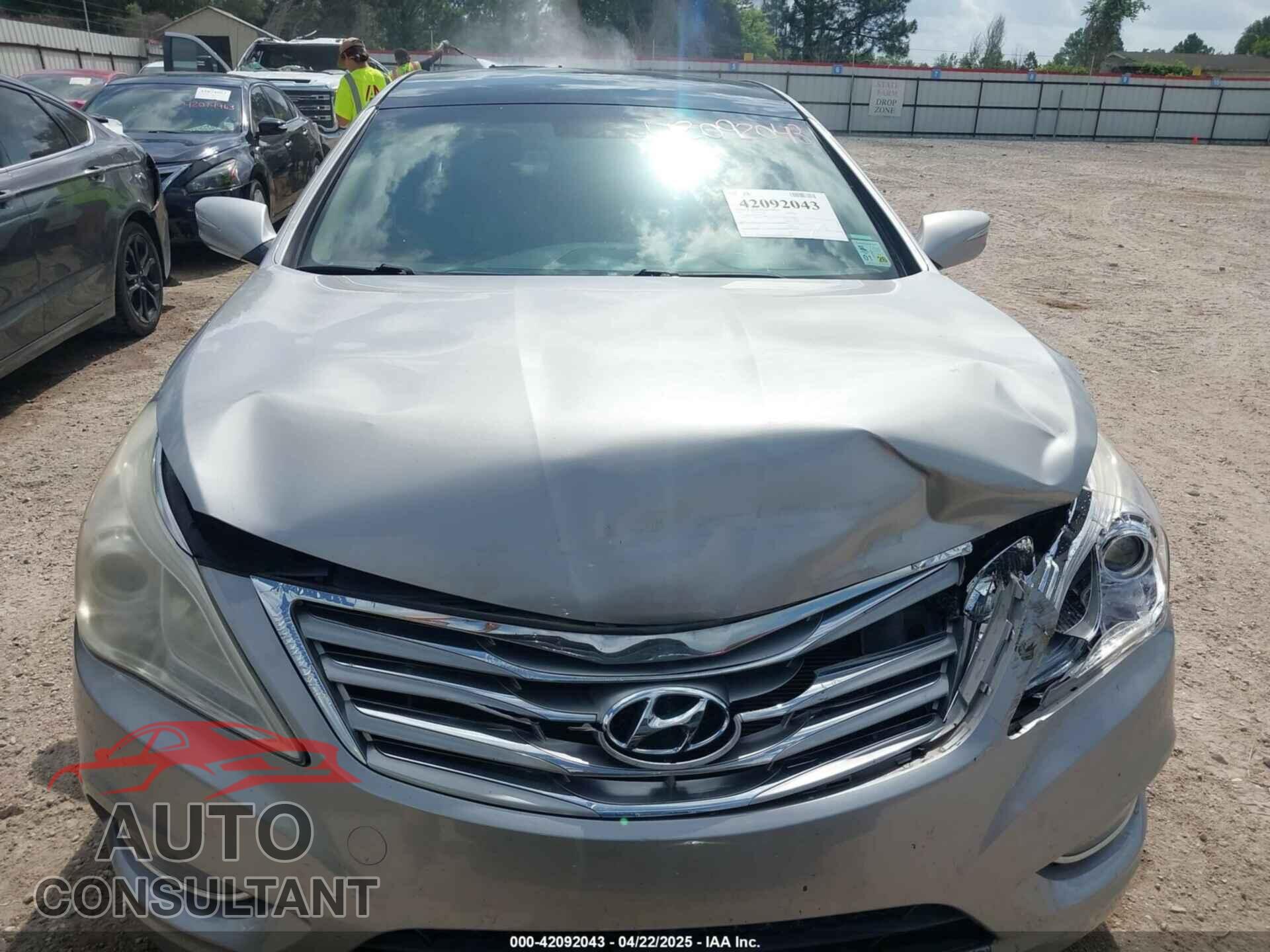 HYUNDAI AZERA 2012 - KMHFH4JG0CA161755