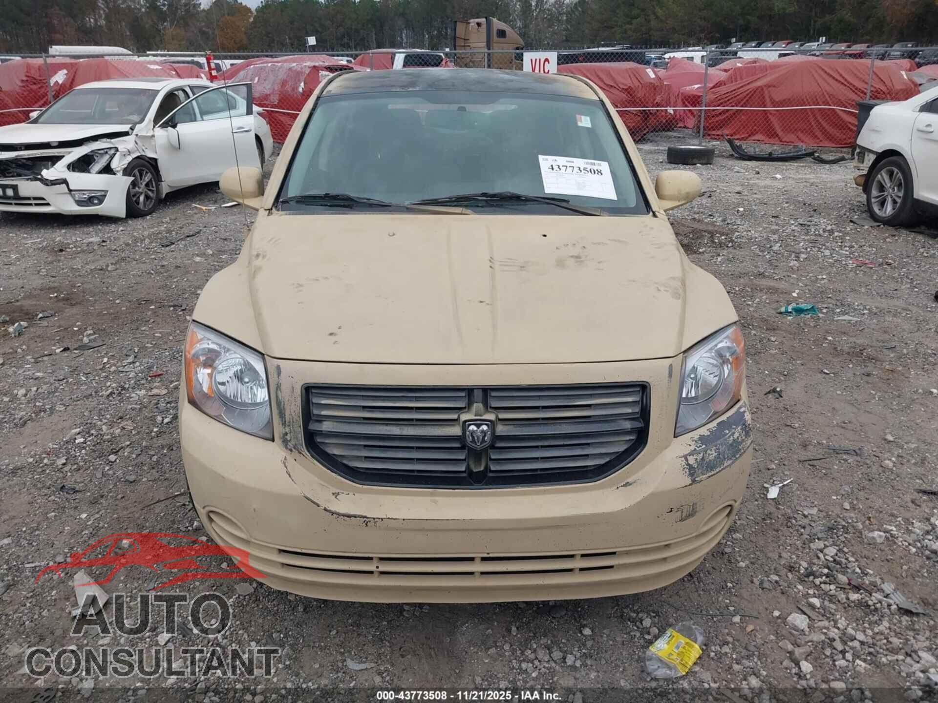 DODGE CALIBER 2012 - 1C3CDWBA9CD511380