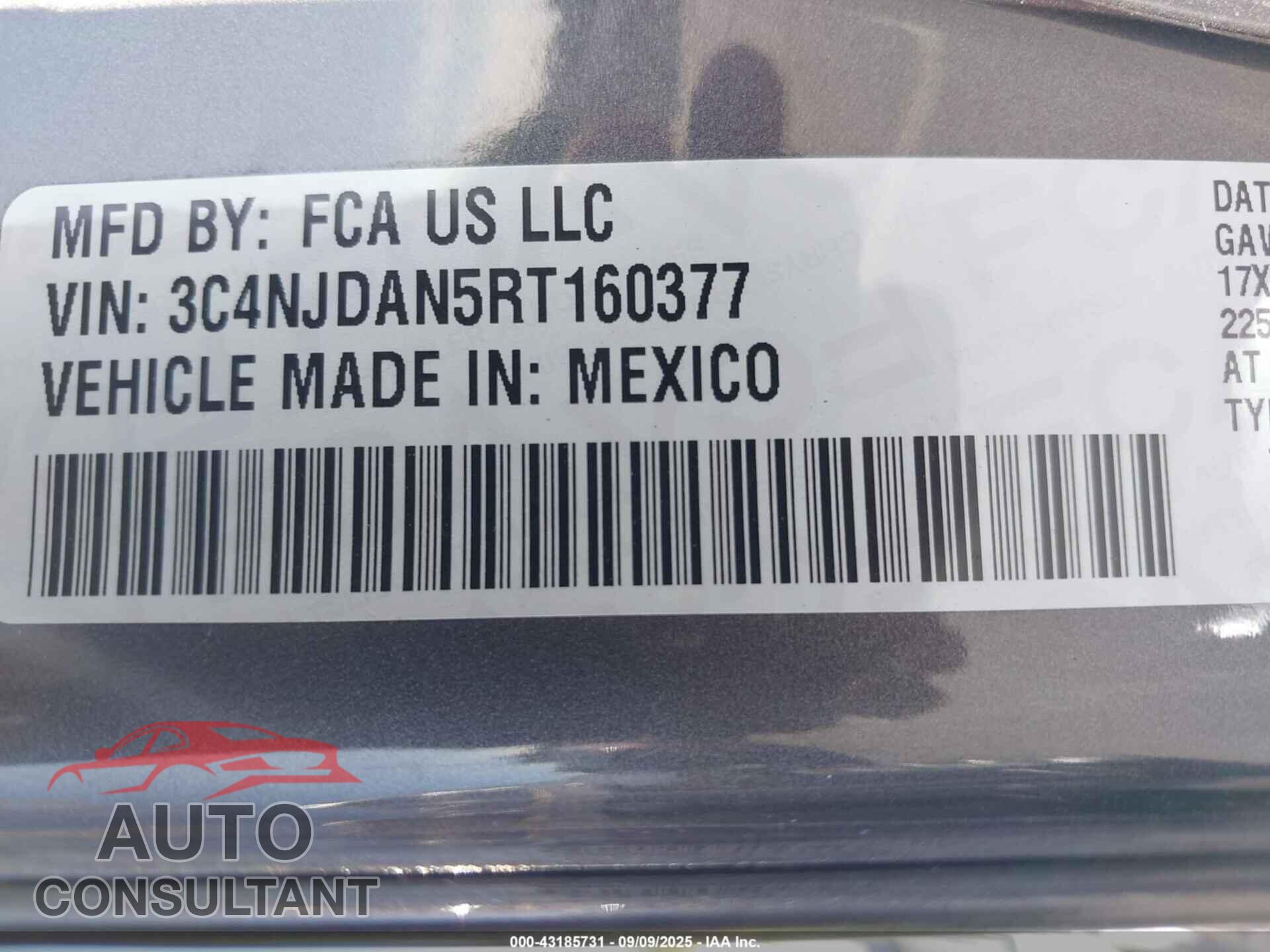 JEEP COMPASS 2024 - 3C4NJDAN5RT160377