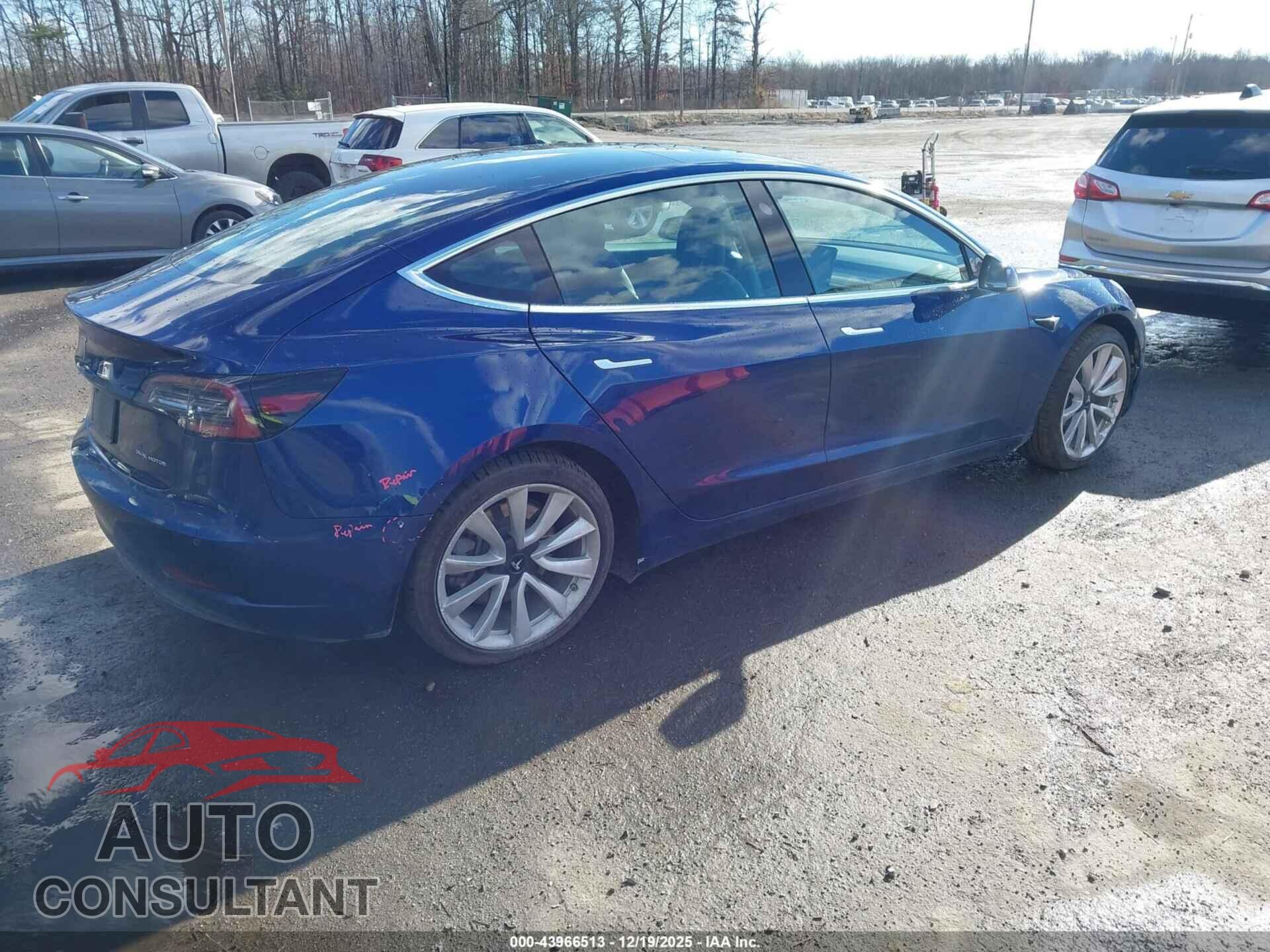 TESLA MODEL 3 2019 - 5YJ3E1EB0KF408596