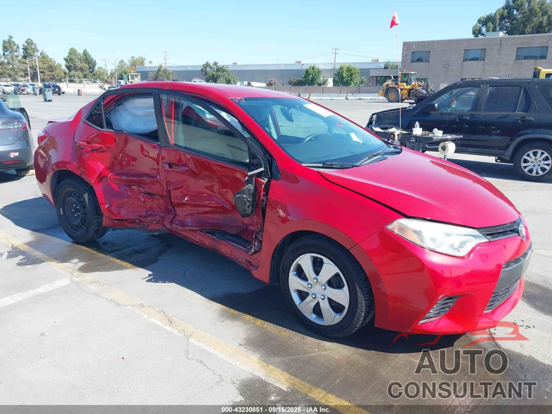 TOYOTA COROLLA 2015 - 5YFBURHE5FP304750