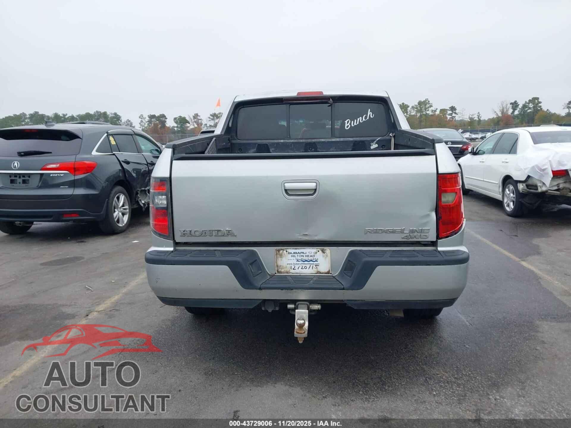HONDA RIDGELINE 2012 - 5FPYK1F50CB452193