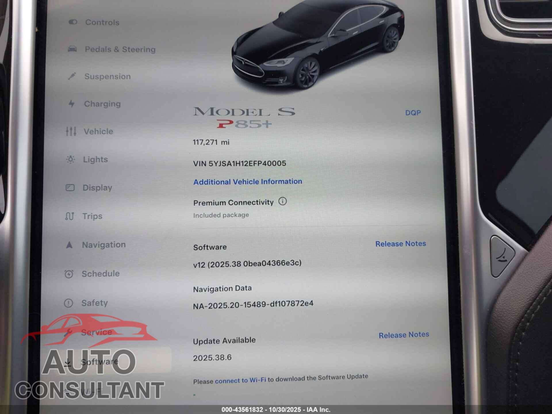 TESLA MODEL S 2014 - 5YJSA1H12EFP40005