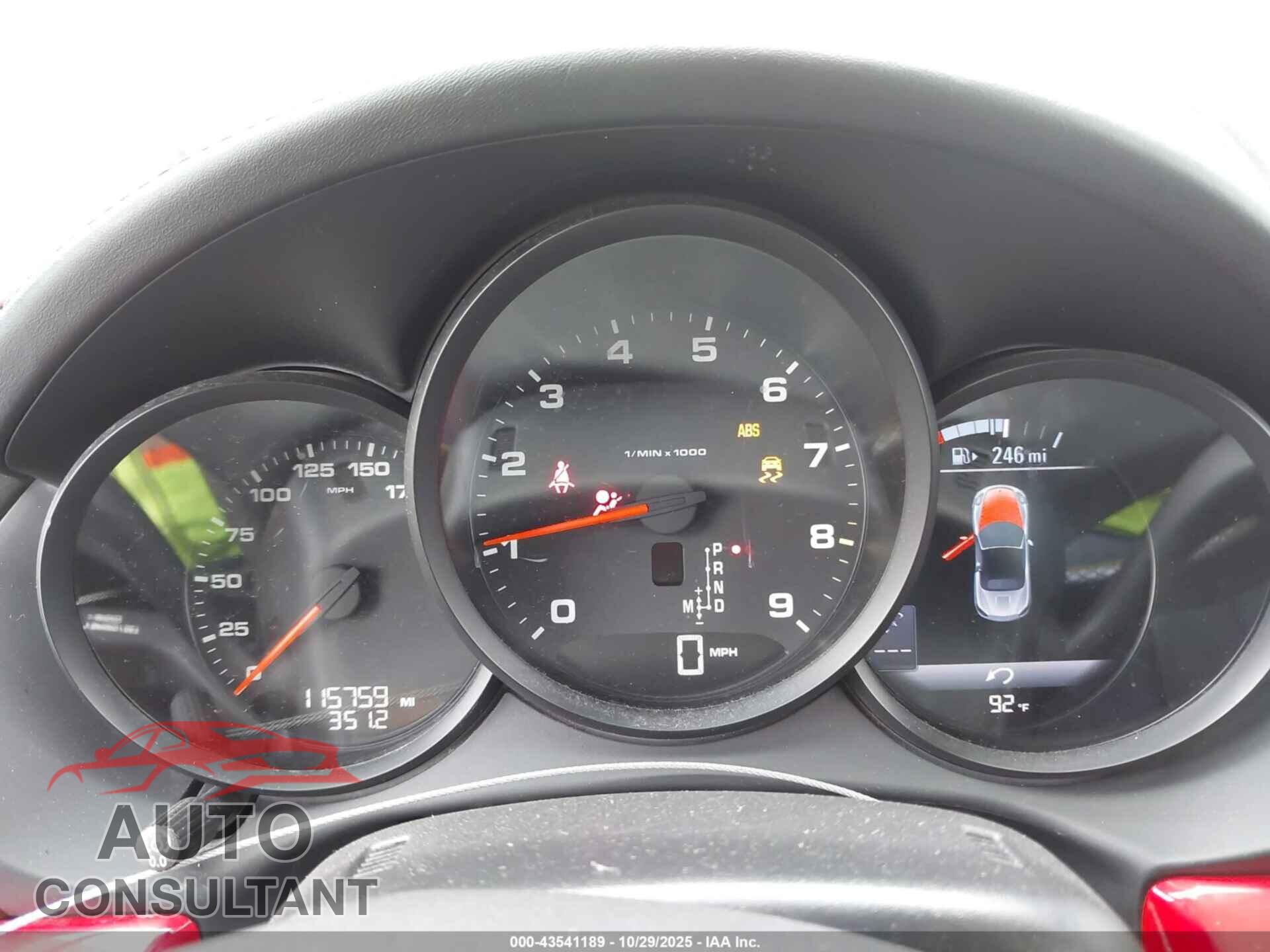 PORSCHE BOXSTER 2015 - WP0CA2A84FS120410