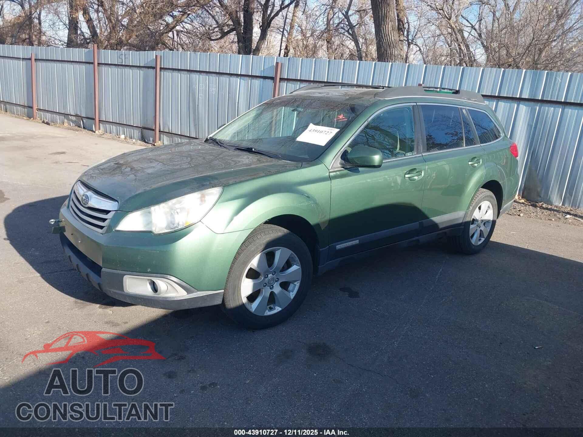 SUBARU OUTBACK 2011 - 4S4BRBFC6B3365601
