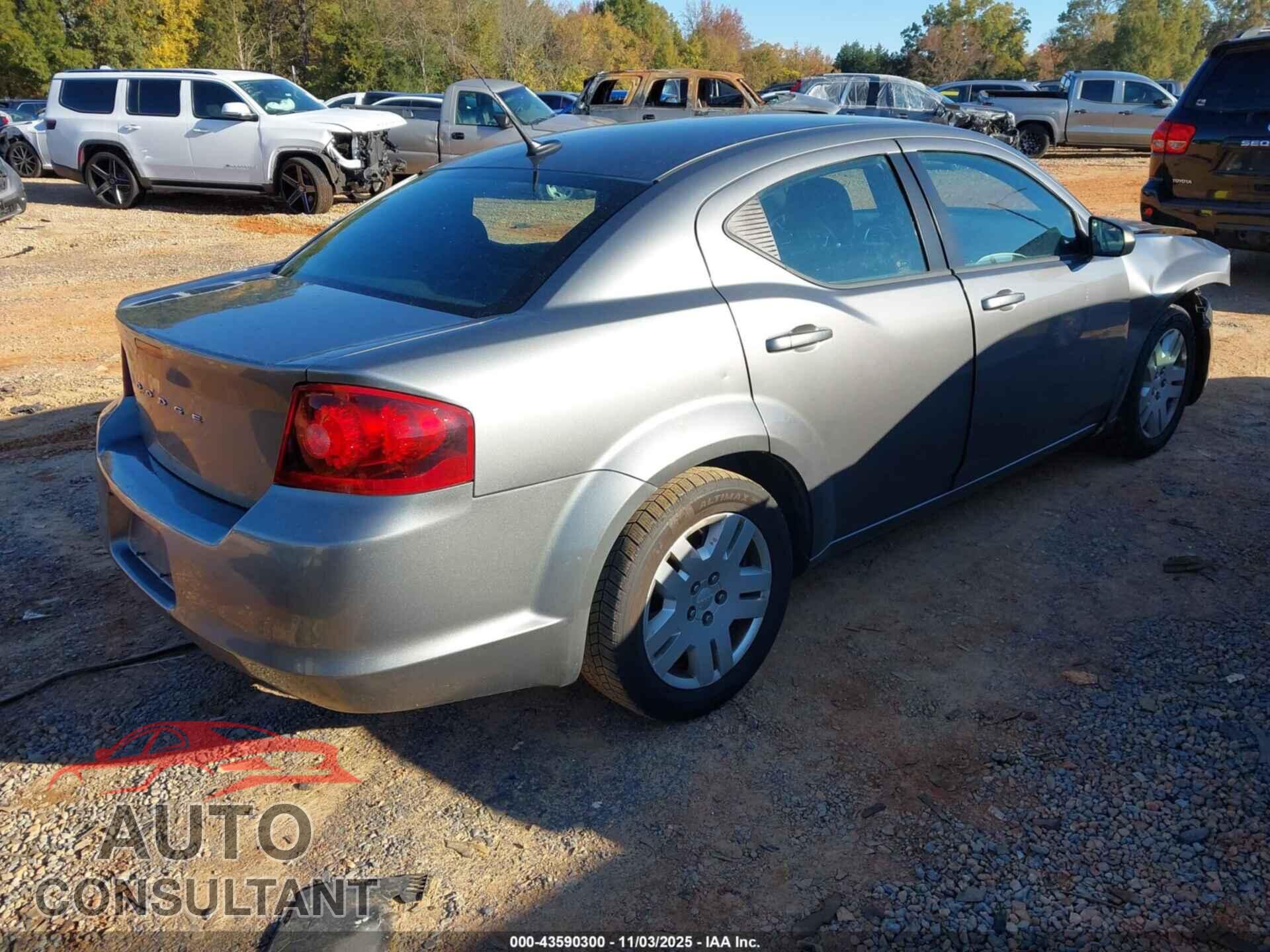 DODGE AVENGER 2013 - 1C3CDZAG6DN757189