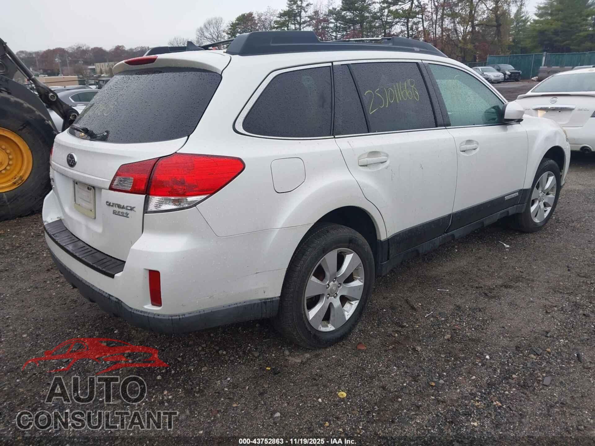 SUBARU OUTBACK 2011 - 4S4BRBKC1B3322998