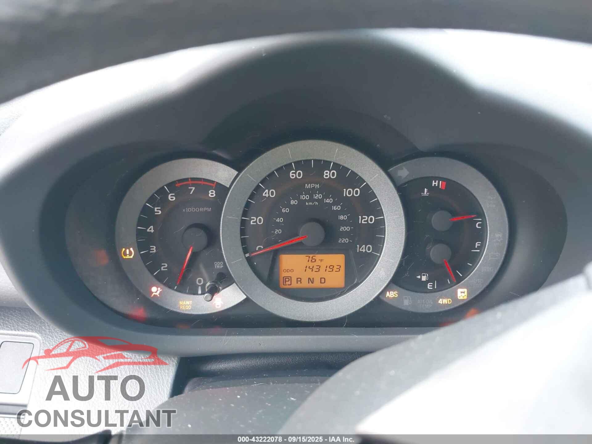 TOYOTA RAV4 2012 - JTMRF4DV4C5054864