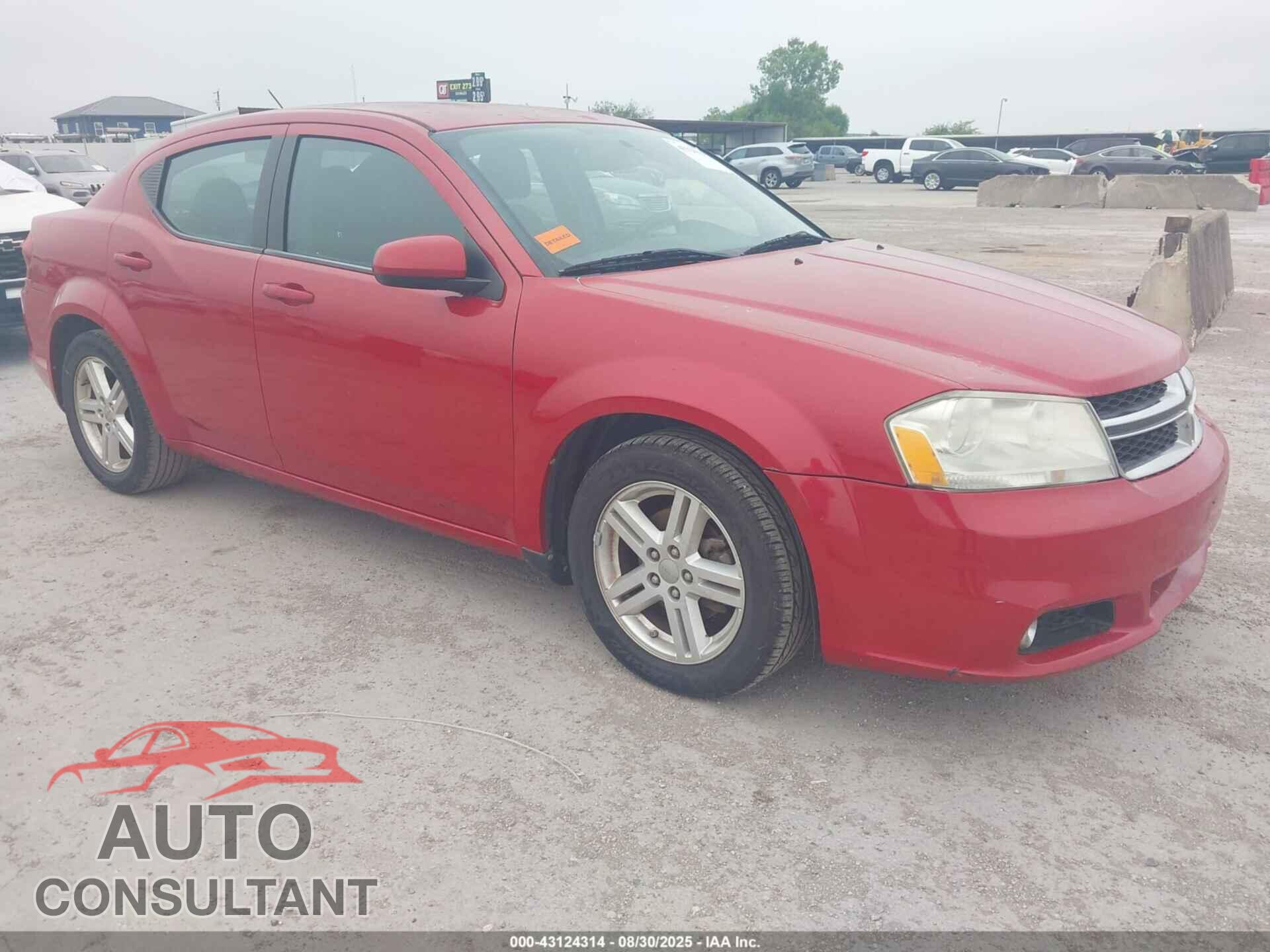DODGE AVENGER 2013 - 1C3CDZCB1DN552378
