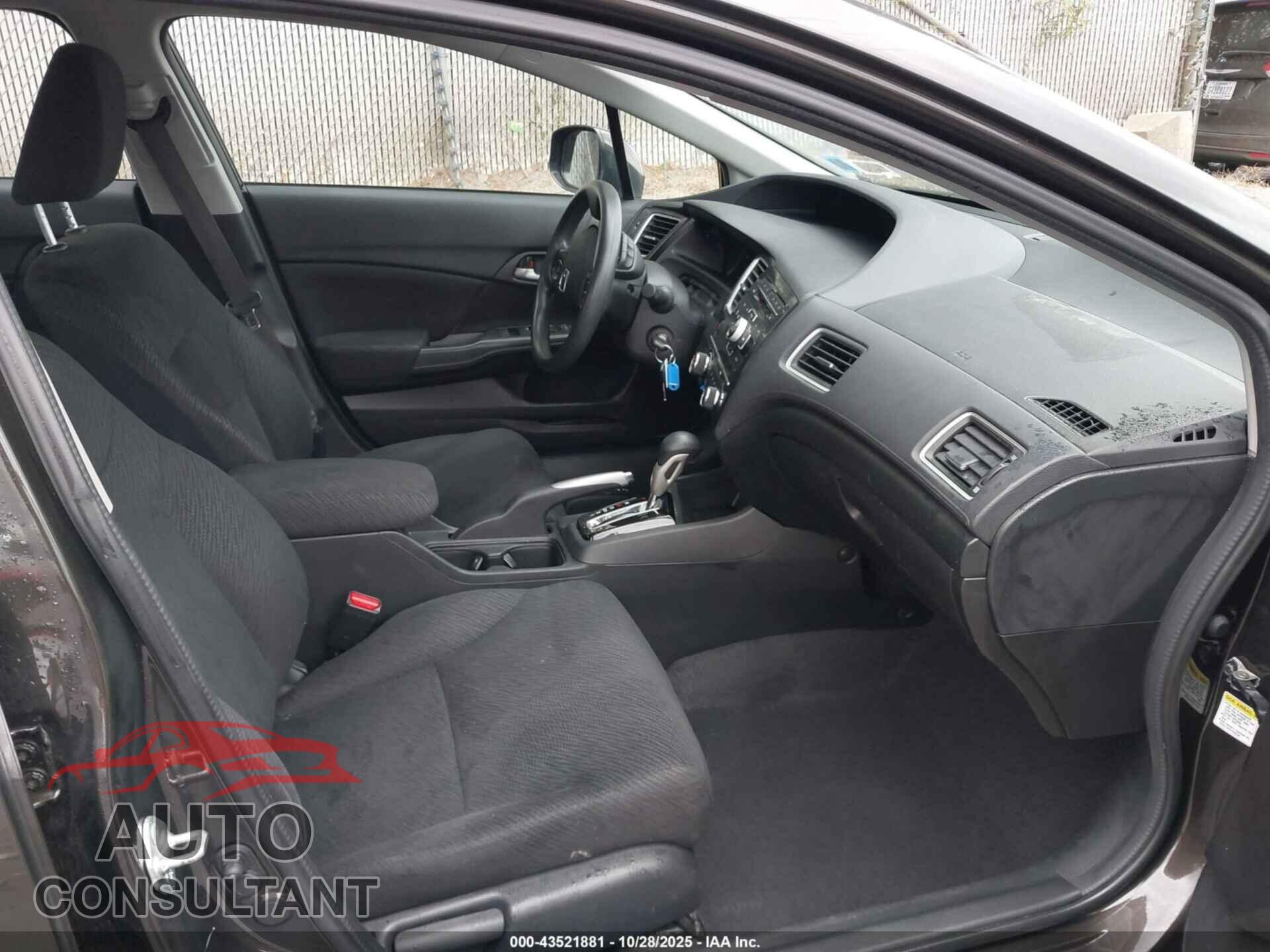 HONDA CIVIC 2013 - 19XFB2F54DE207572