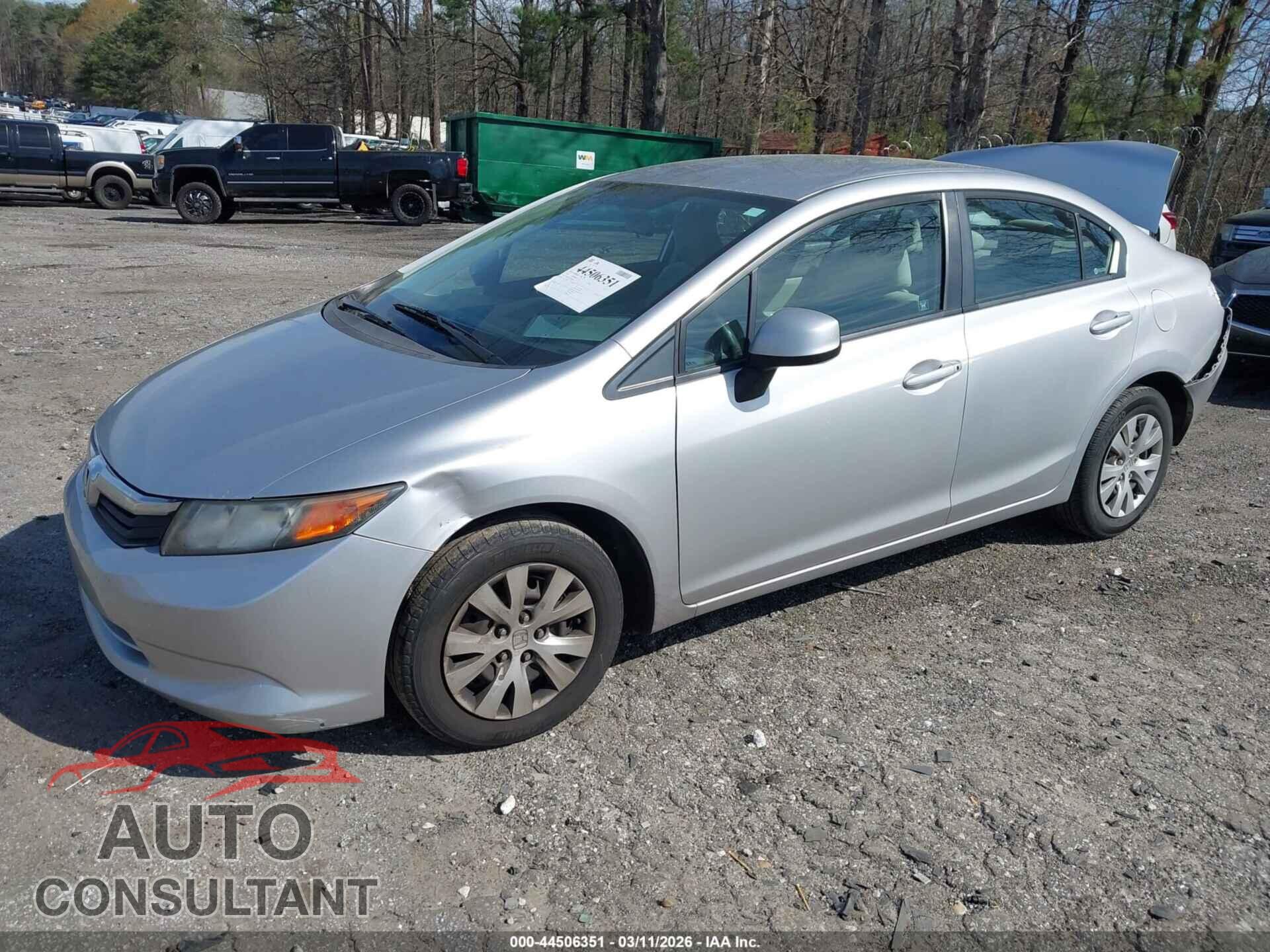HONDA CIVIC 2012 - 19XFB2F52CE056911