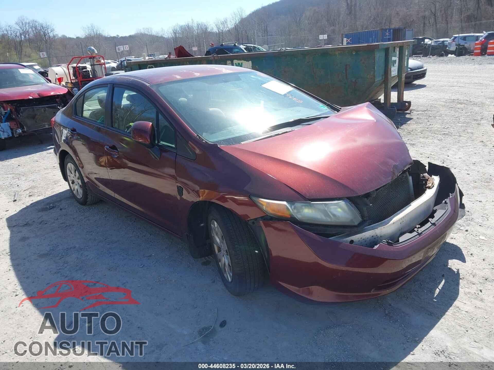 HONDA CIVIC 2012 - 2HGFB2F56CH501821