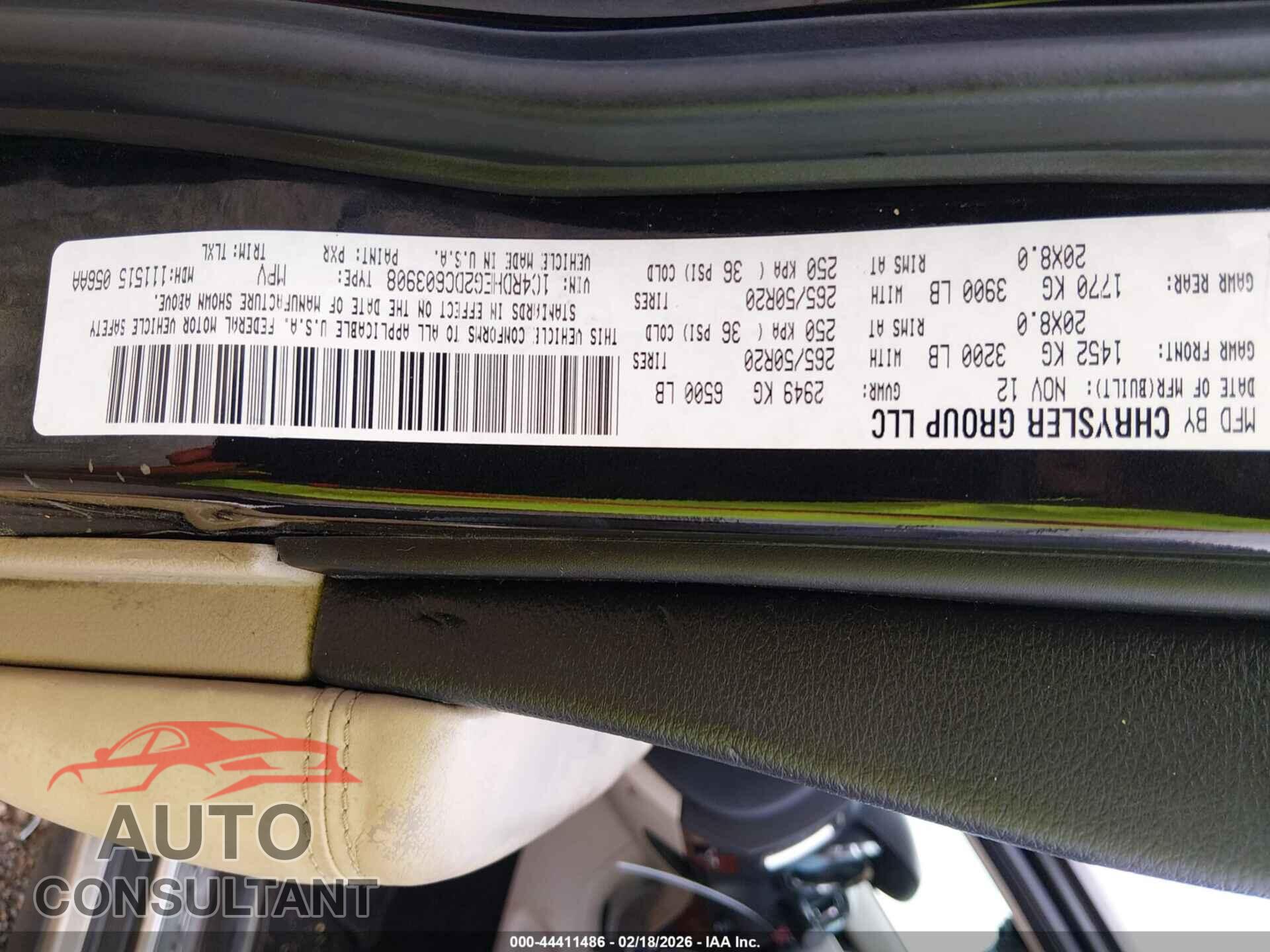 DODGE DURANGO 2013 - 1C4RDHEG2DC603908