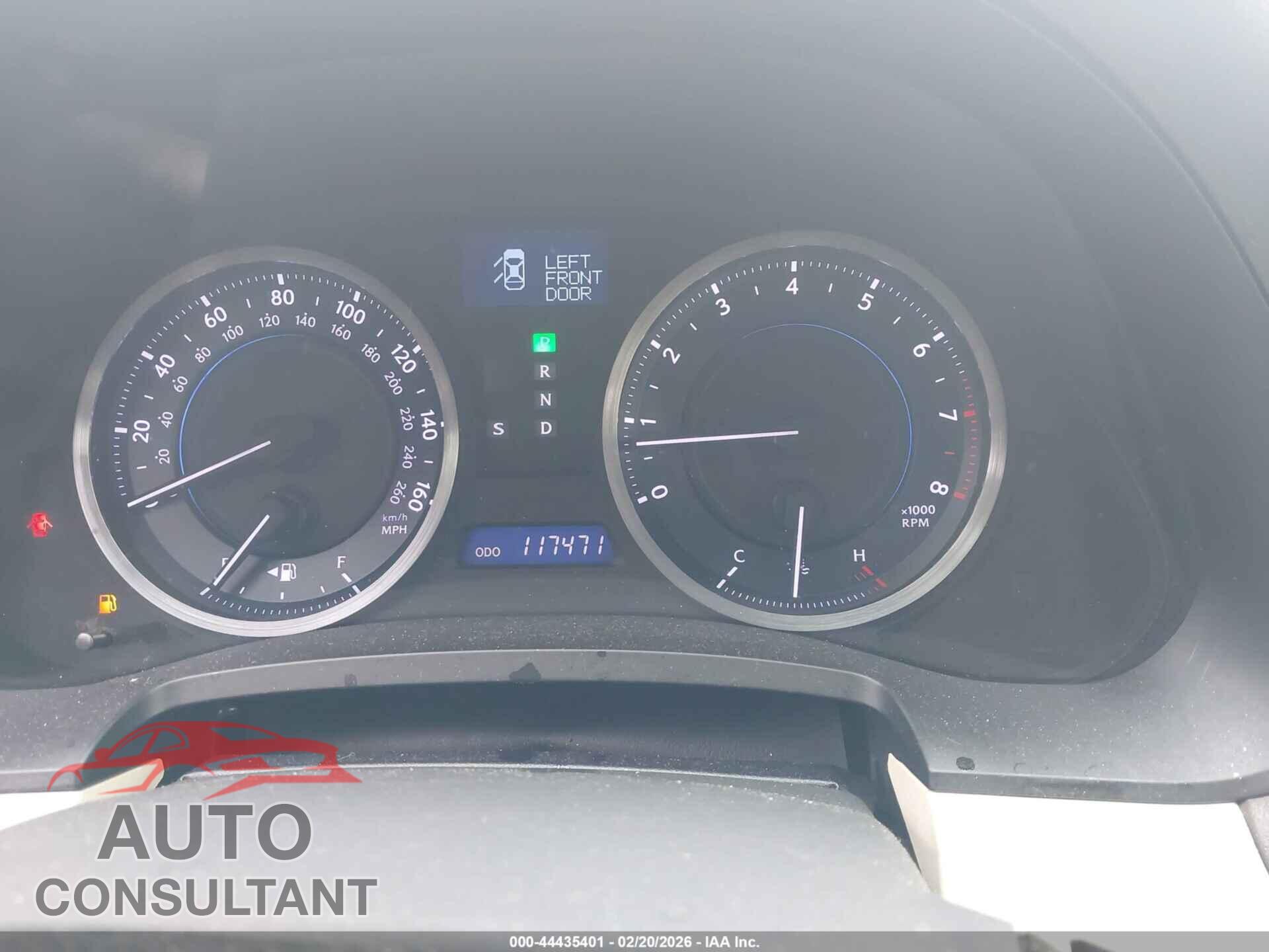 LEXUS IS 250 2011 - JTHCF5C29B5052494