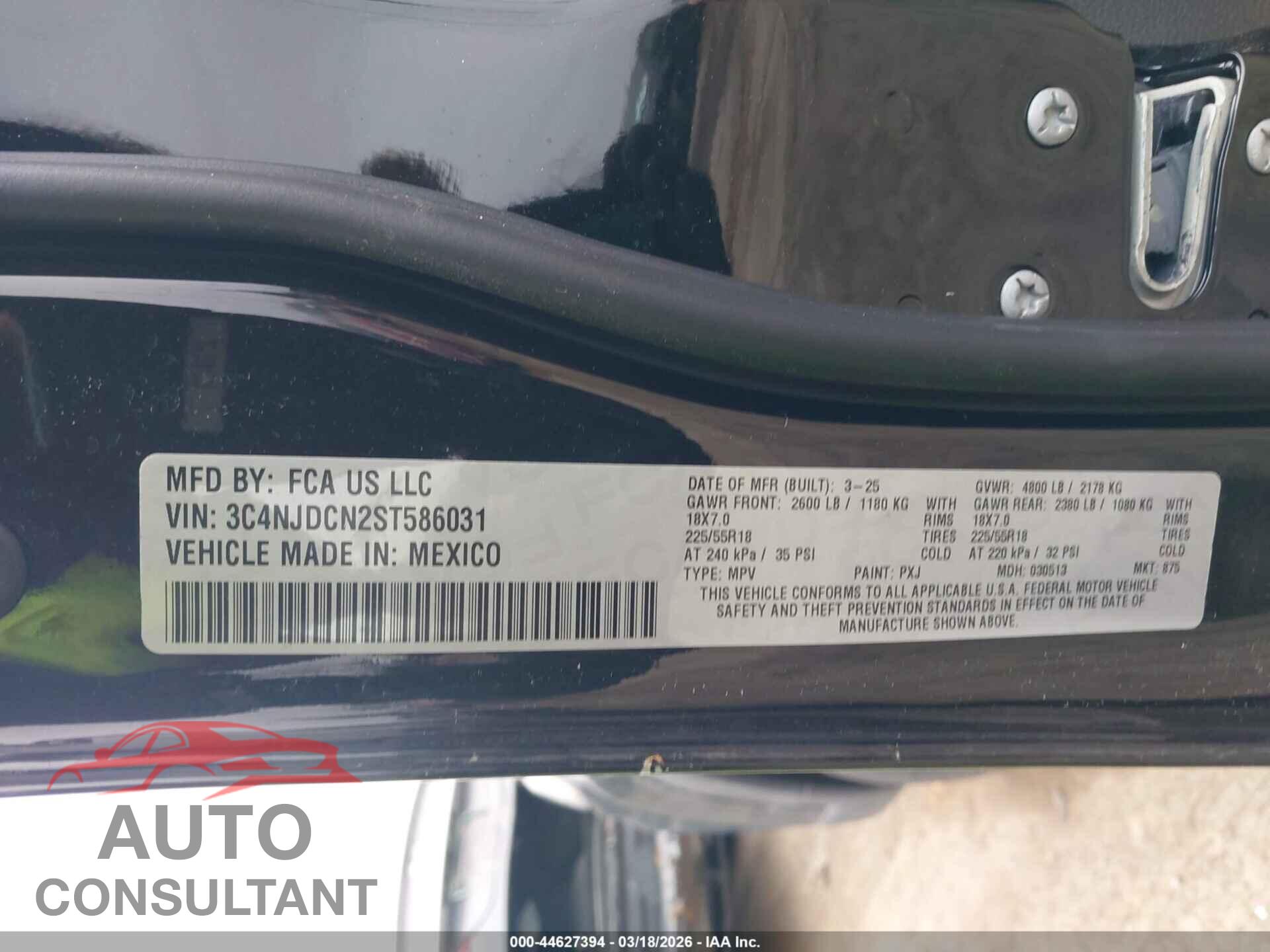 JEEP COMPASS 2025 - 3C4NJDCN2ST586031