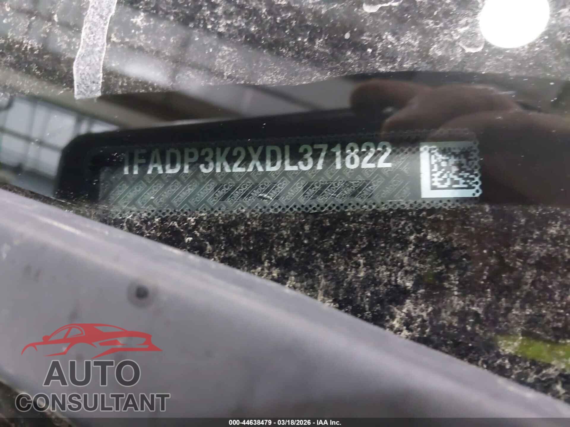 FORD FOCUS 2013 - 1FADP3K2XDL371822