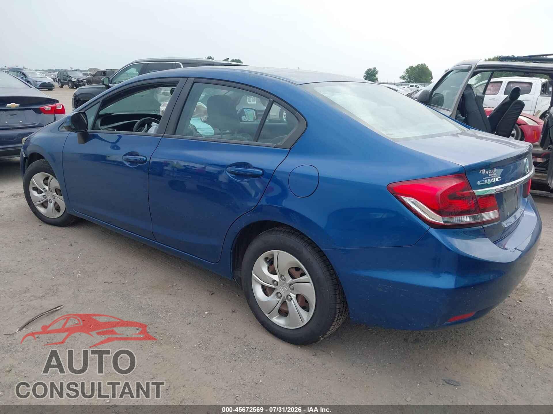 HONDA CIVIC 2013 - 2HGFB2F59DH598191