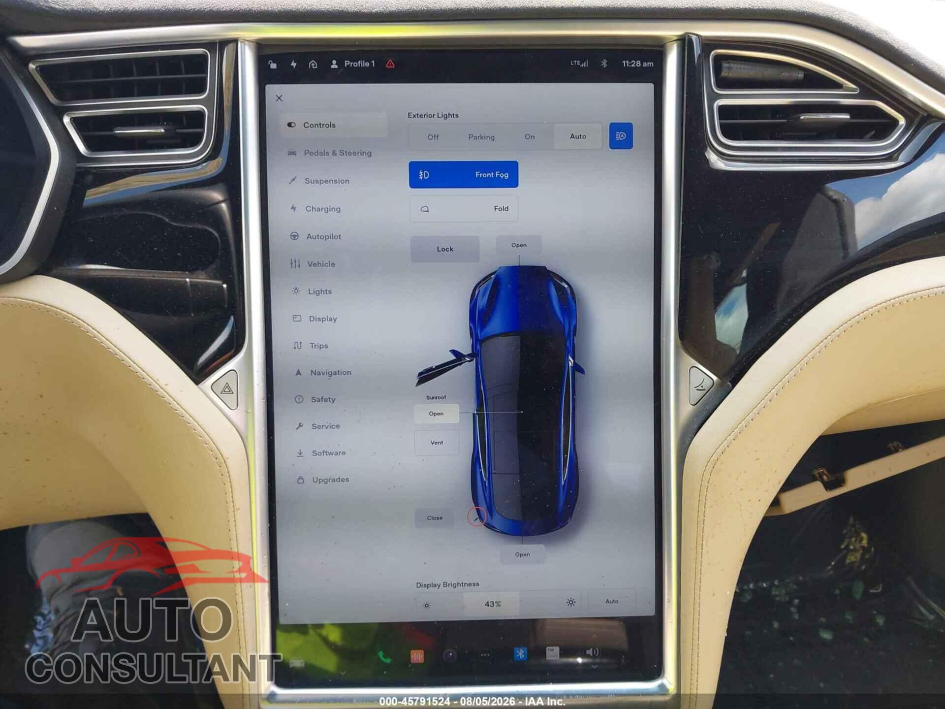 TESLA MODEL S 2016 - 5YJSA1E20GF121936