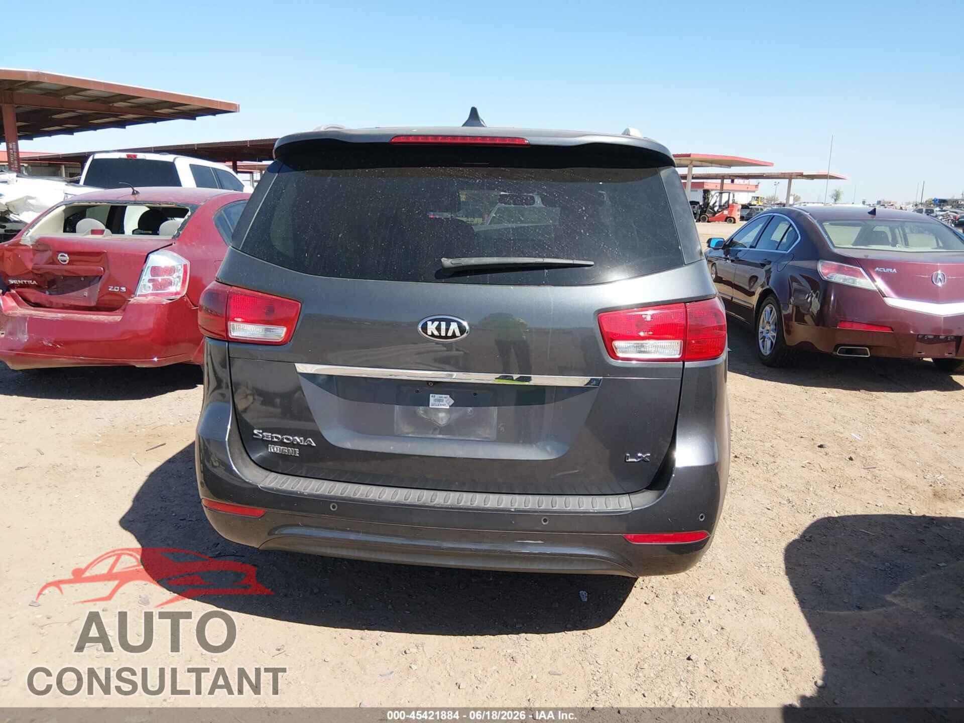 KIA SEDONA 2017 - KNDMB5C19H6326157