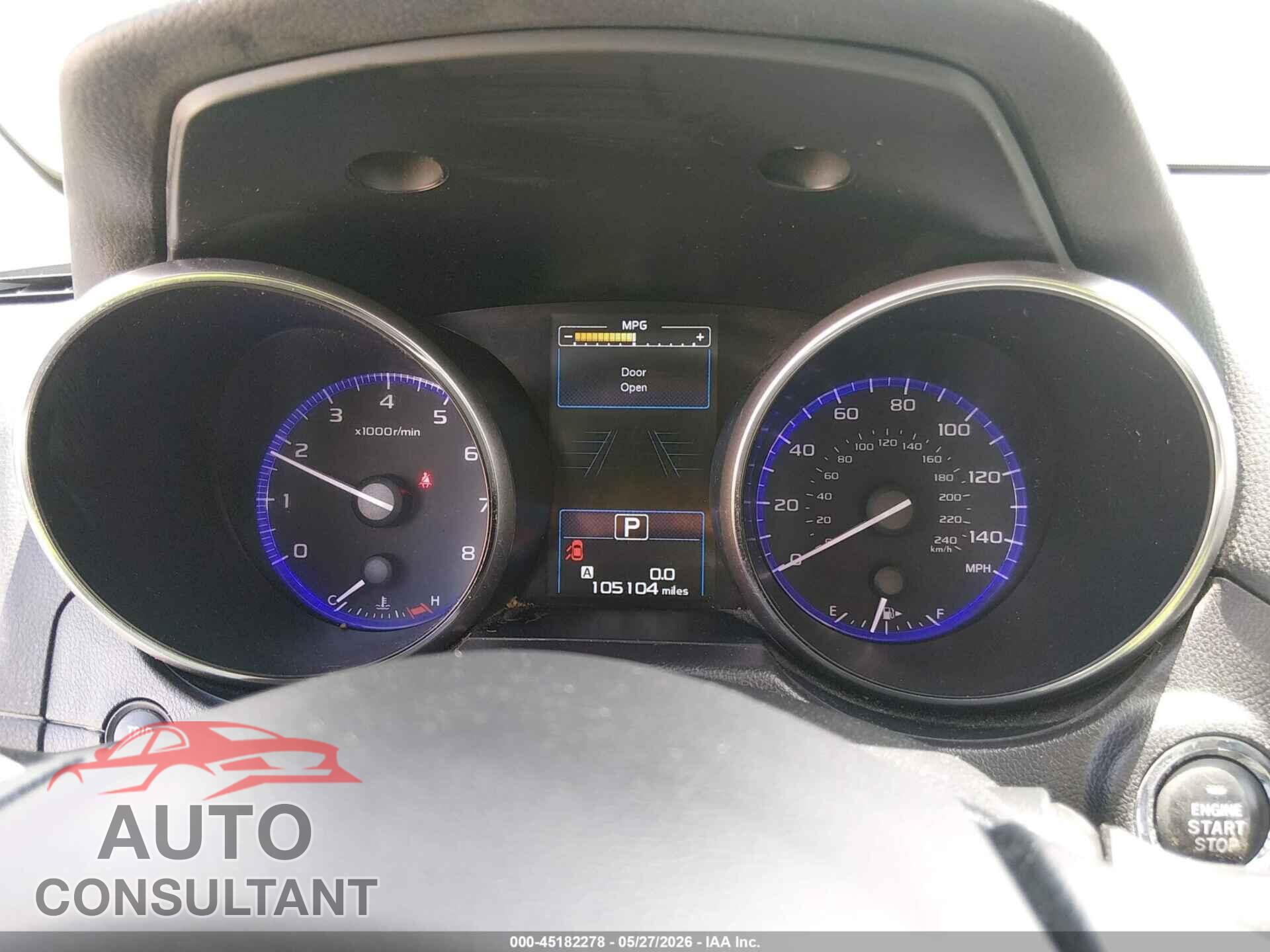 SUBARU OUTBACK 2016 - 4S4BSANC2G3322512